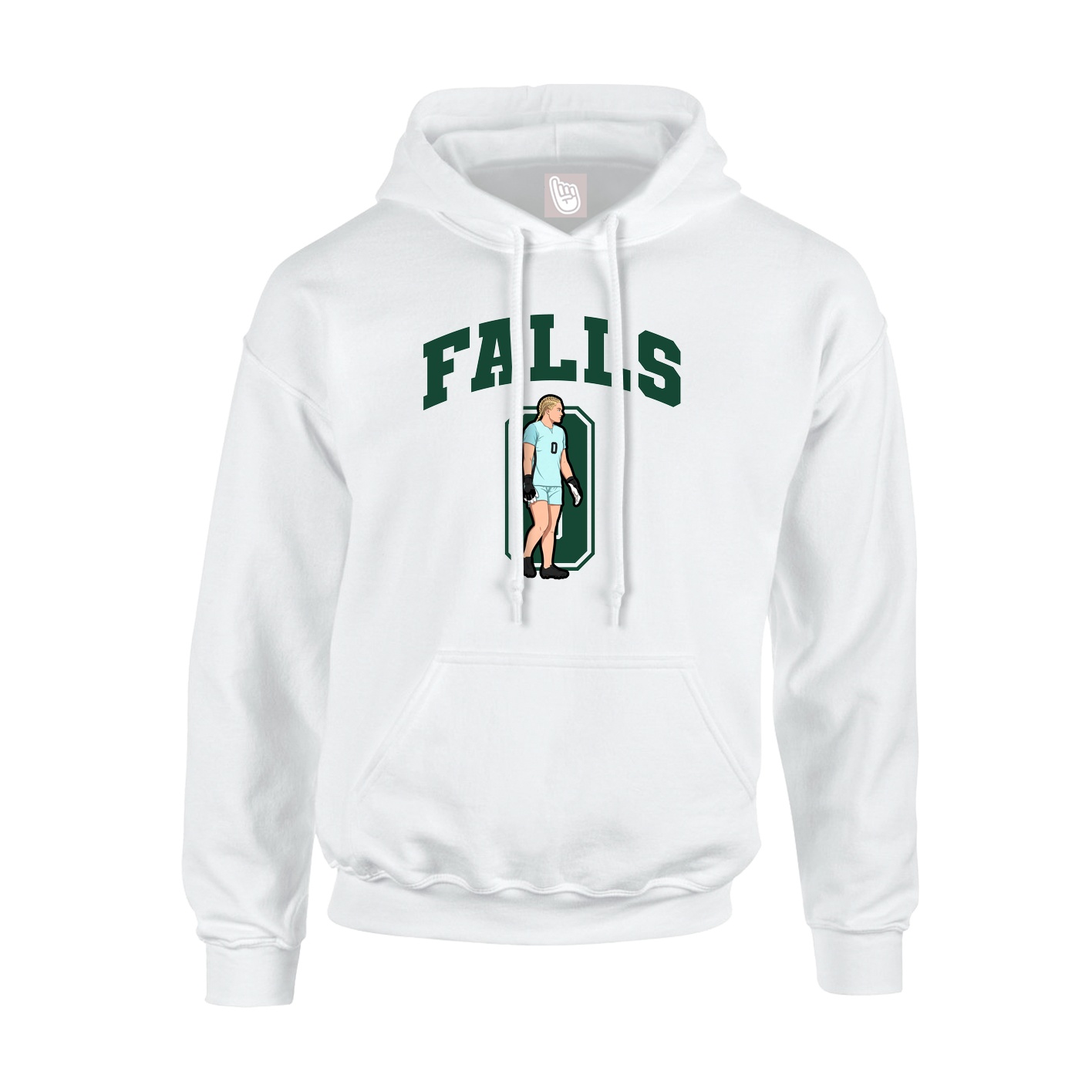 Youth Hoodie — Number in White