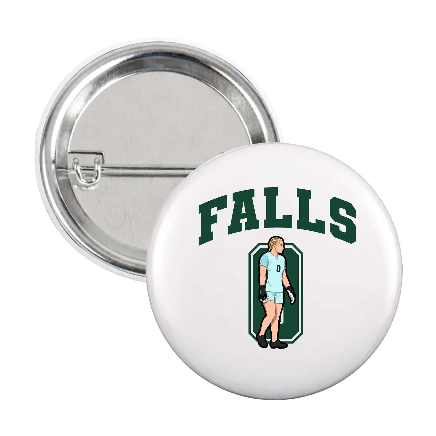 Game Day Button — Number in White