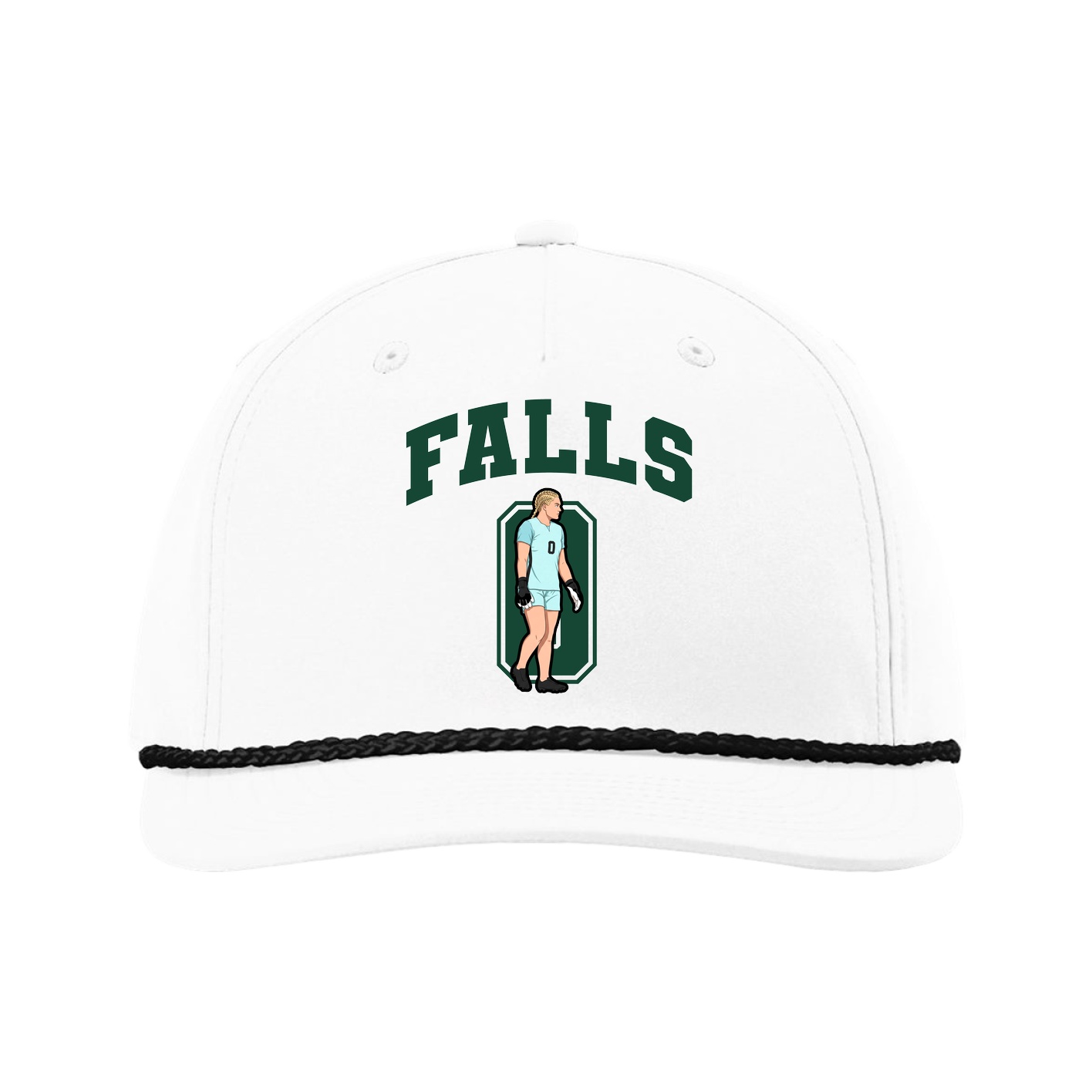 Five-Panel Classic Rope Cap — Number in White