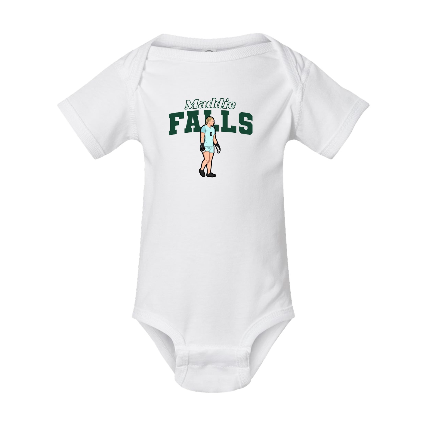 Baby Onesie — Name Arch in White