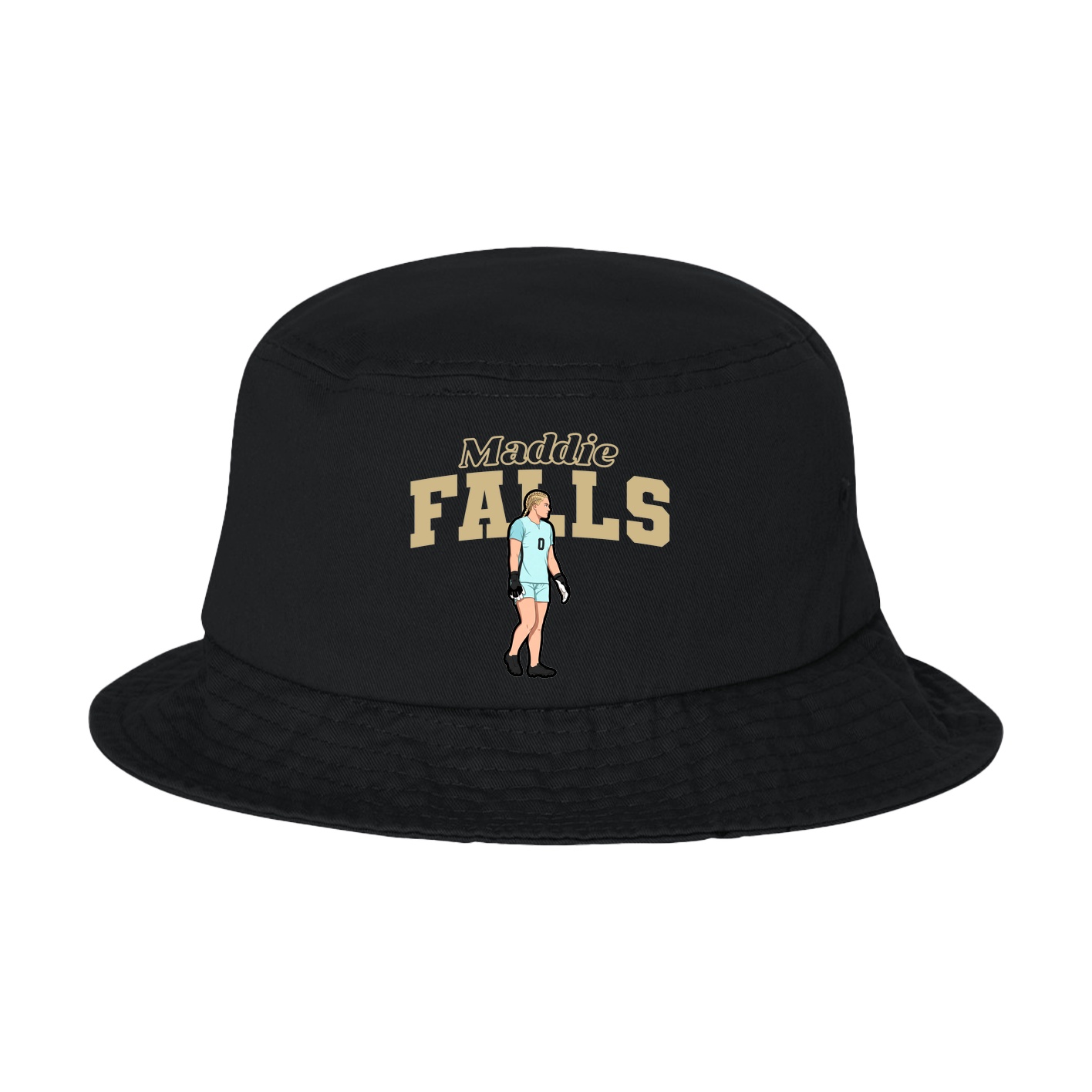 Bucket Cap — Name Arch in Black