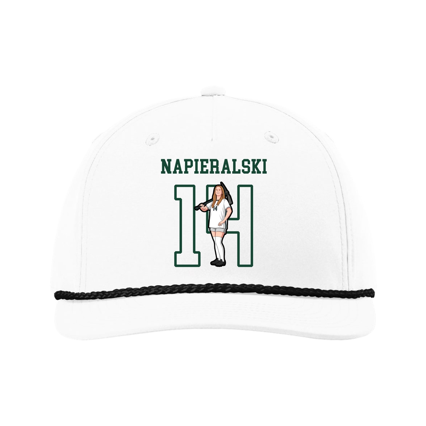 Five-Panel Classic Rope Cap — Shirsey in White