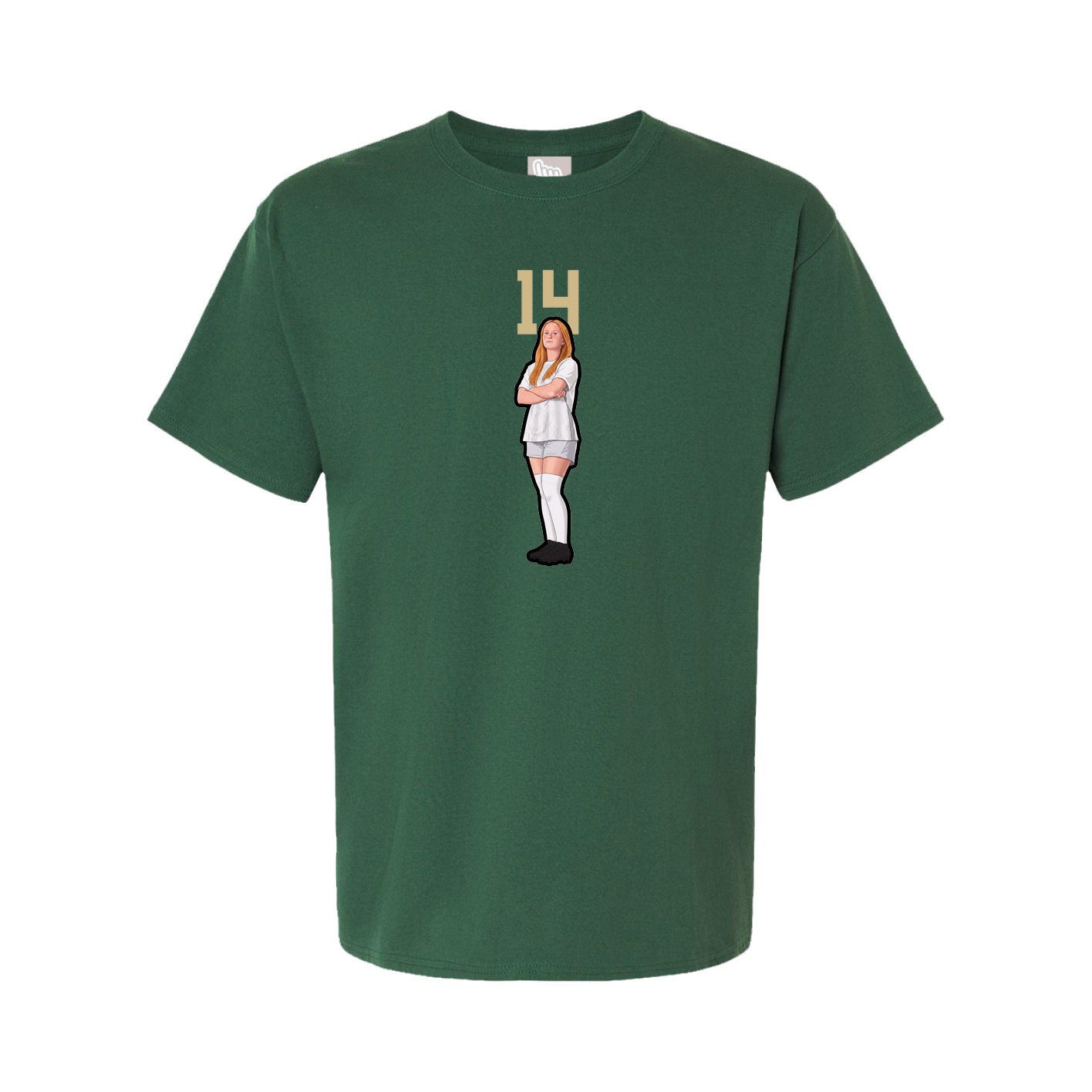 Youth Tee — Number Top in Green