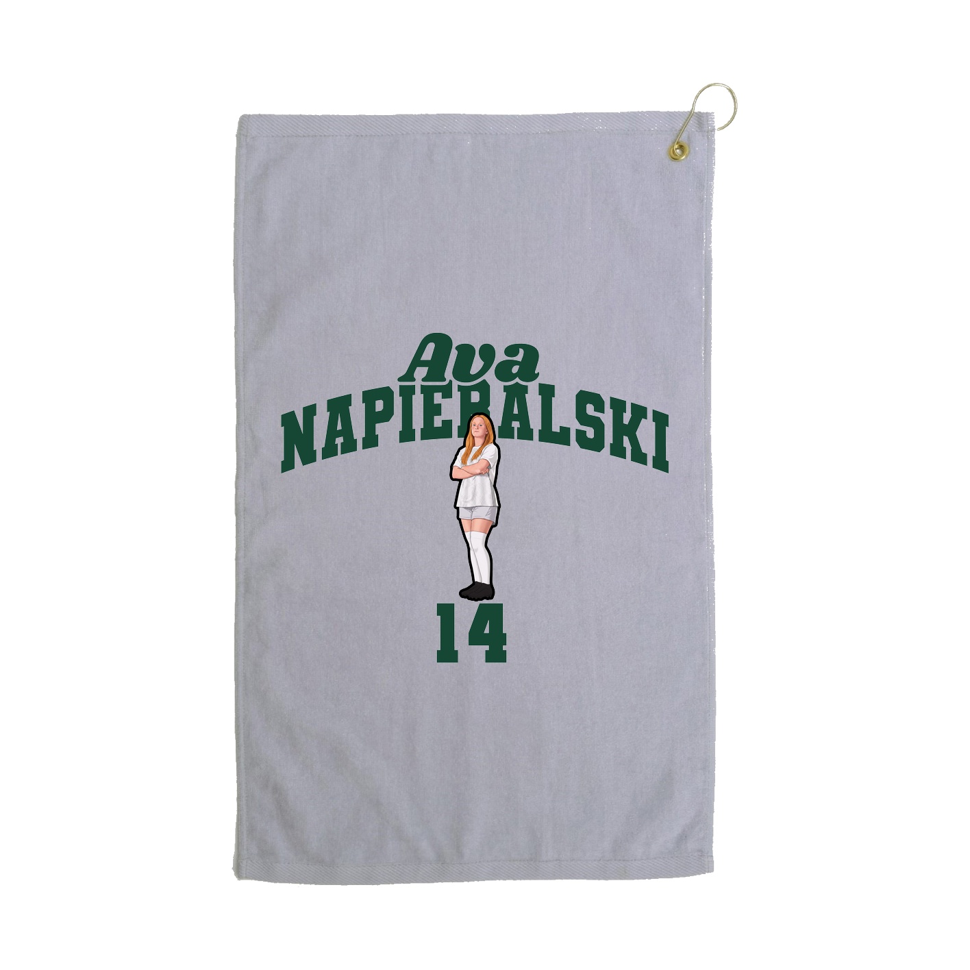 Golf Towel — Signature Arch in Grey