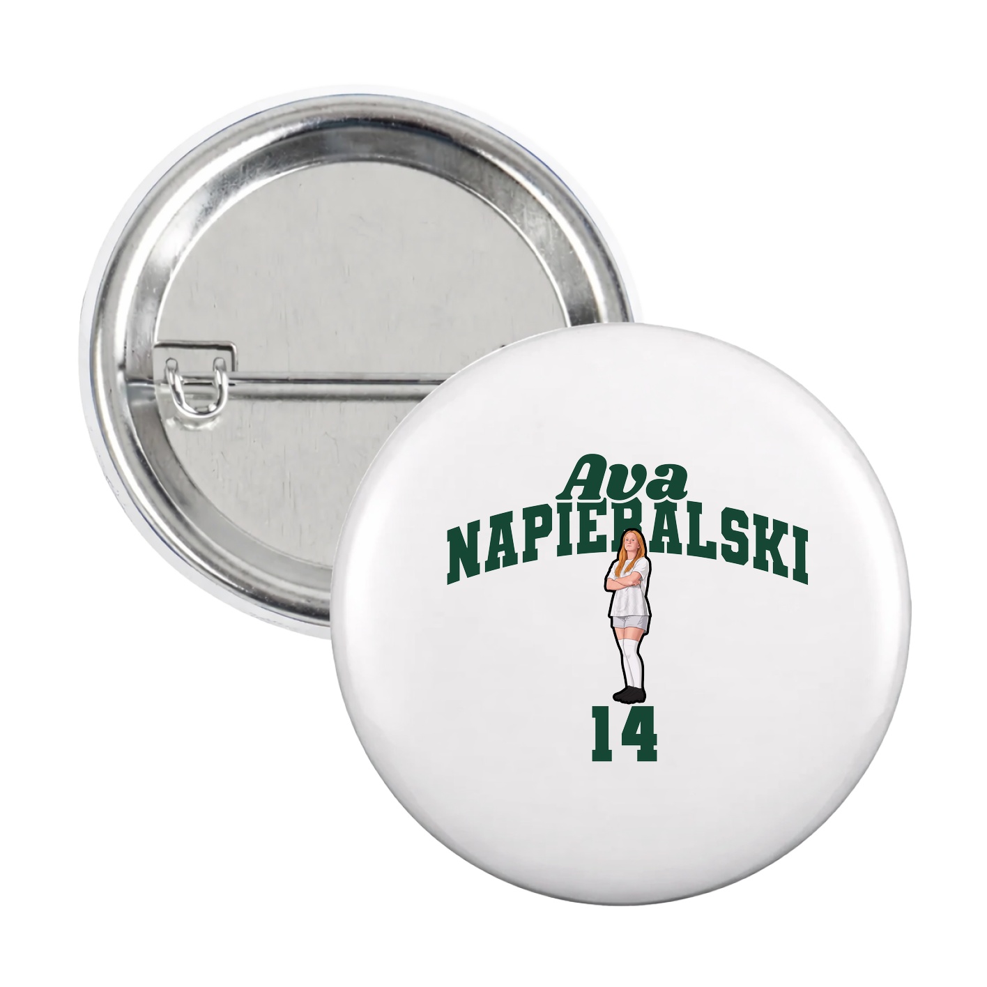 Game Day Button — Signature Arch in White