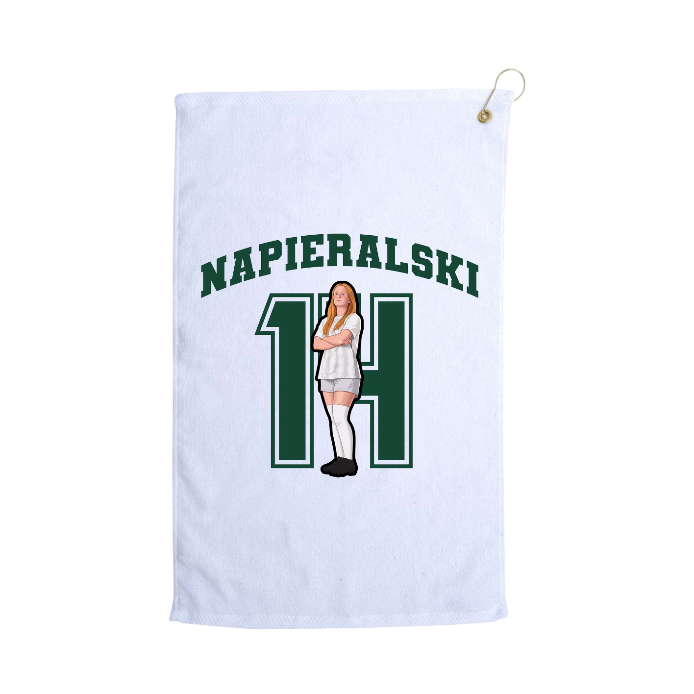Golf Towel — Number in White
