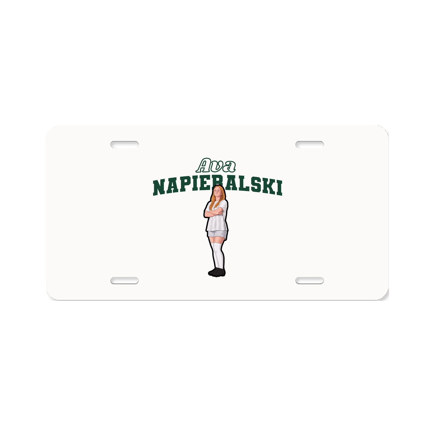 License Plate — Name Arch in Classic