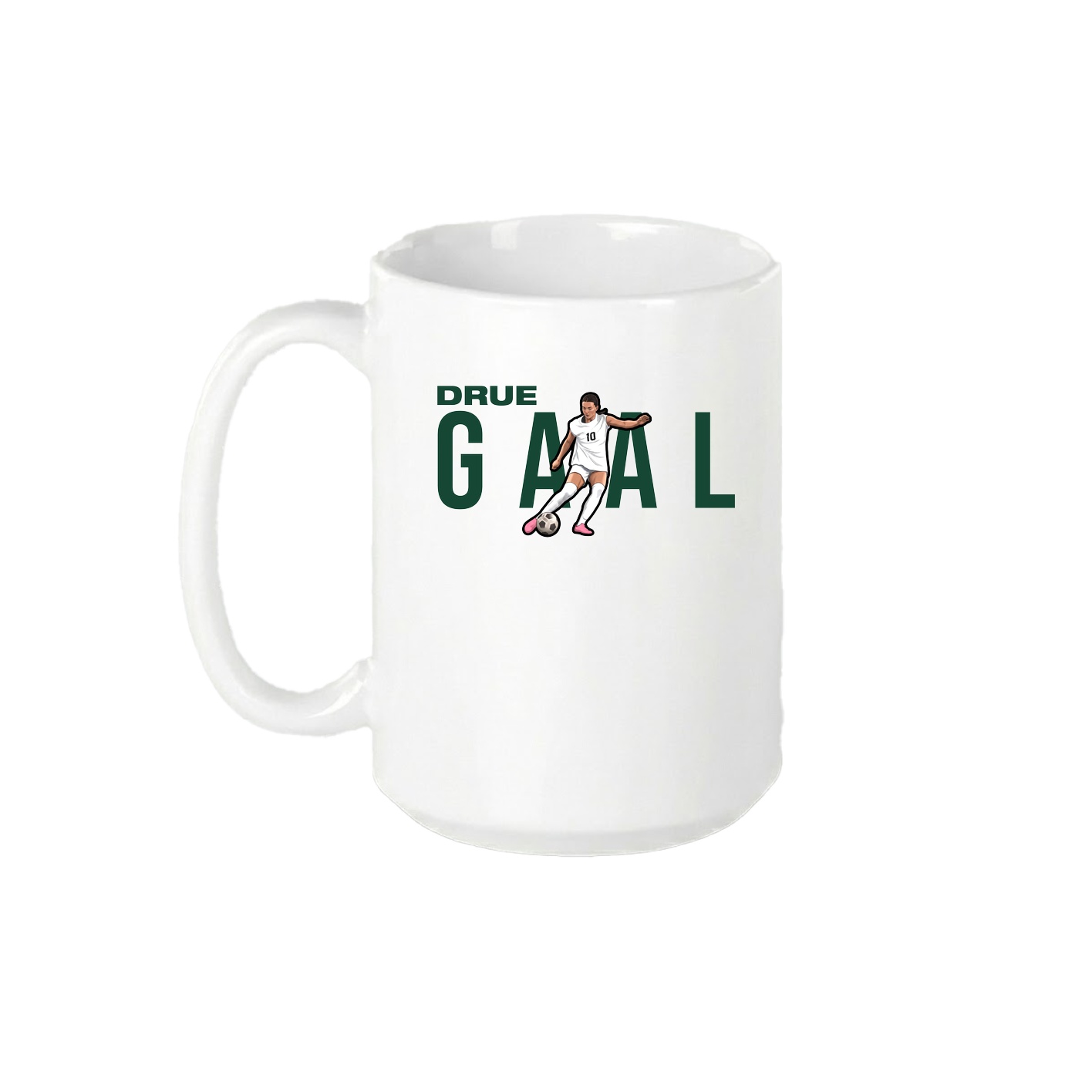 15oz Coffee Mug — Player Name in White