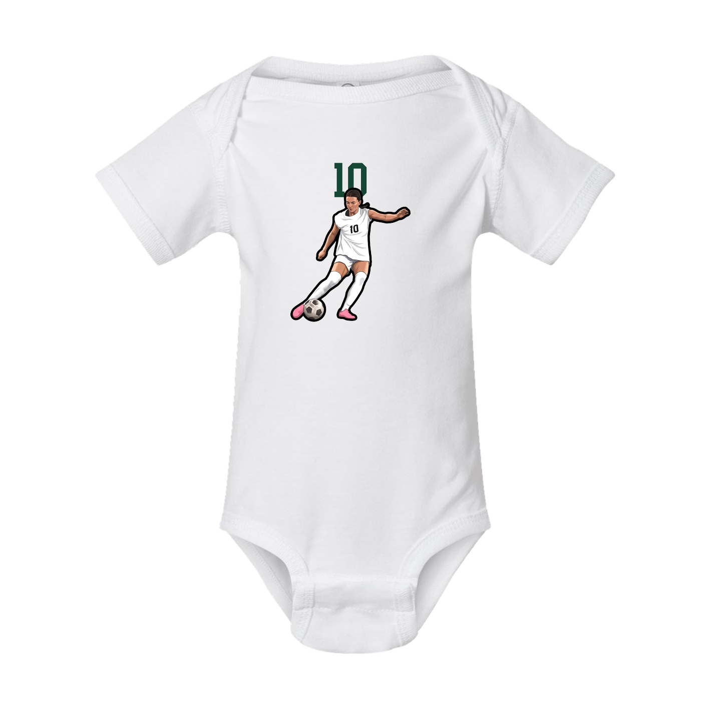 Baby Onesie — Number Top in White