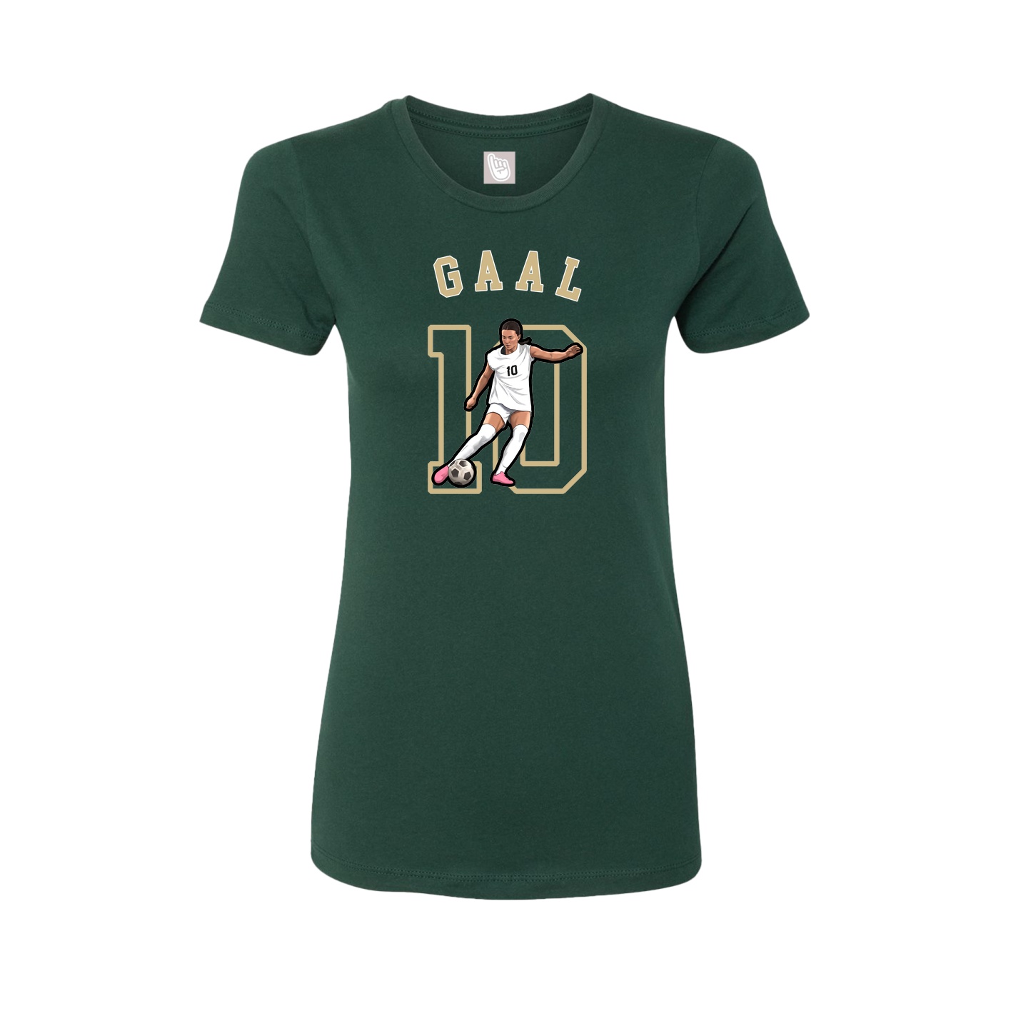 Fitted Women's Tee — Shirsey Arch in Green