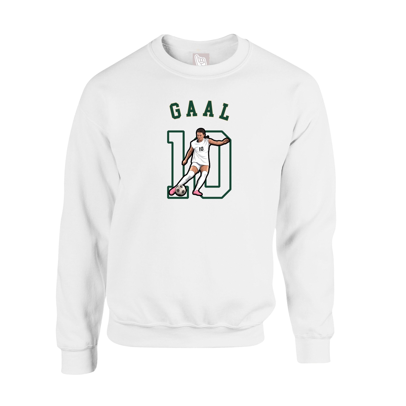 Fleece Crew — Shirsey Arch in White