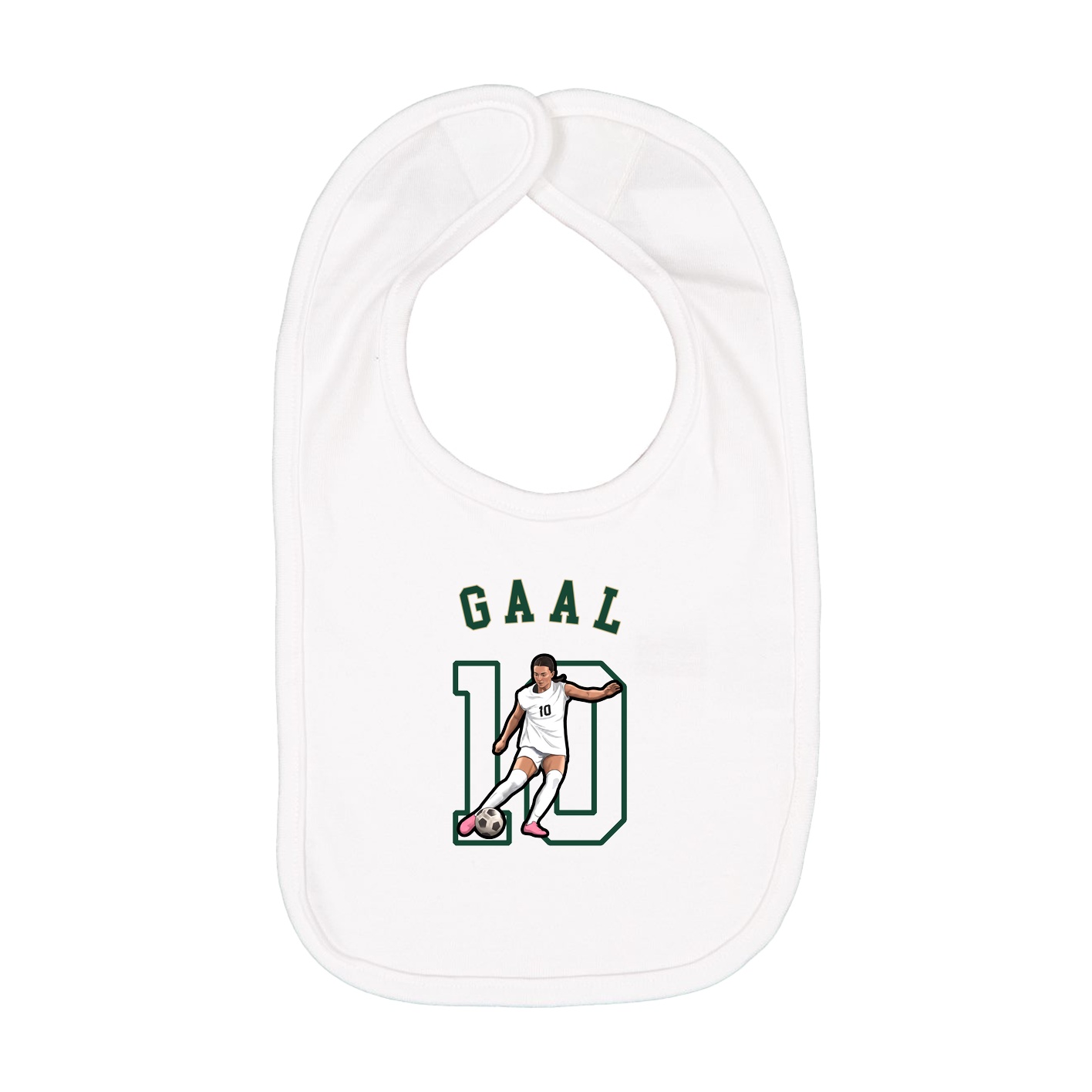 Infant Bib — Shirsey Arch in White