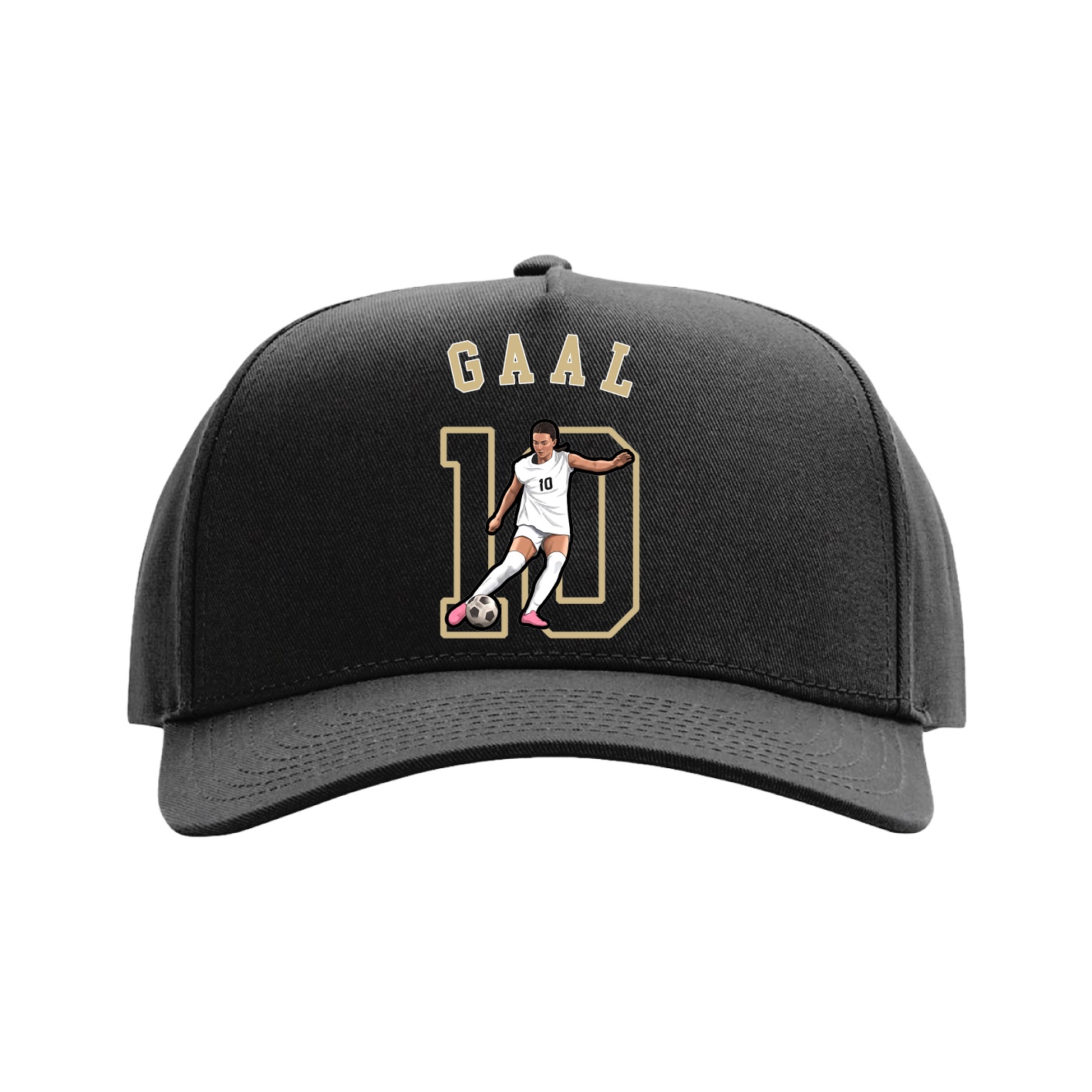 Full Fabric Five-Panel Champ Cap — Shirsey Arch in Black