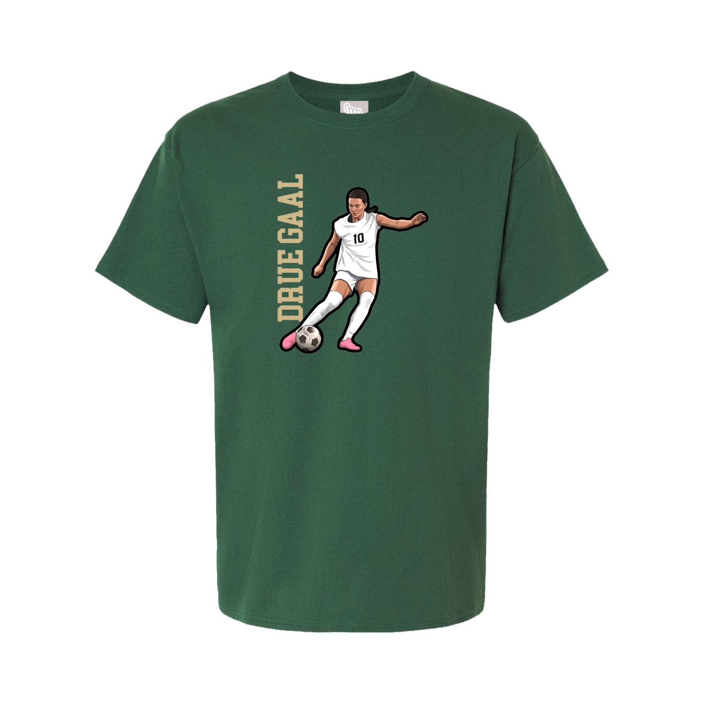 Youth Tee — Name Vertical in Green