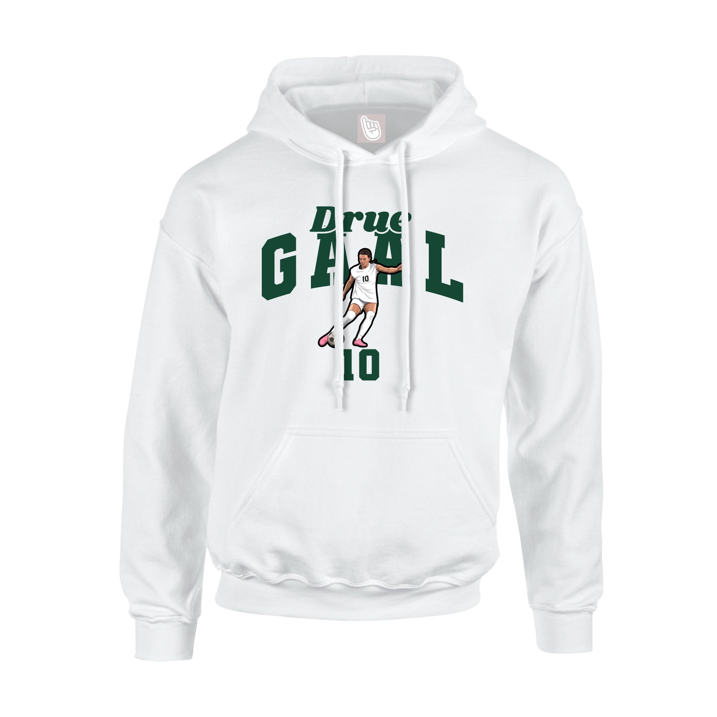 Hoodie — Signature Arch in White