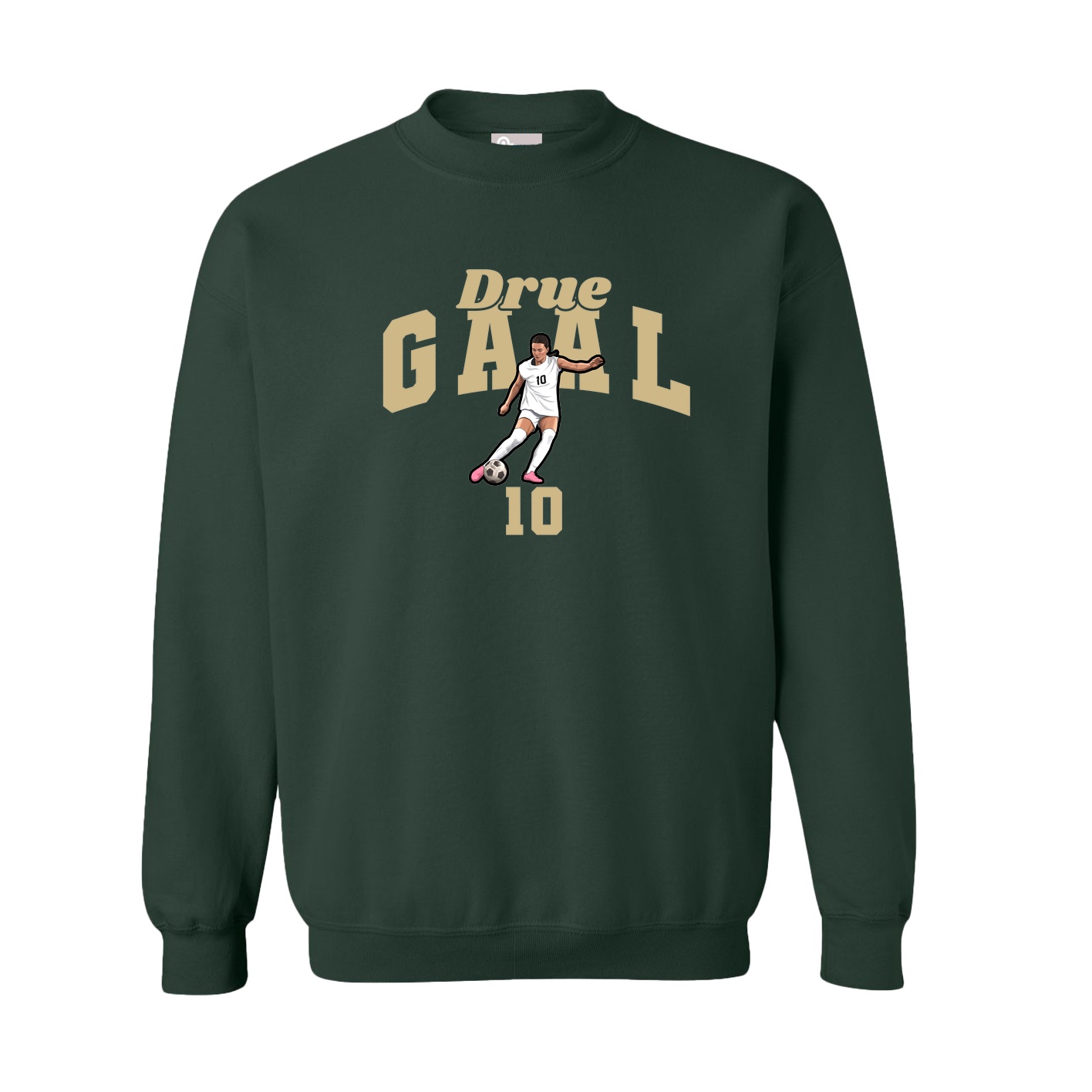 Fleece Crew — Signature Arch in Green