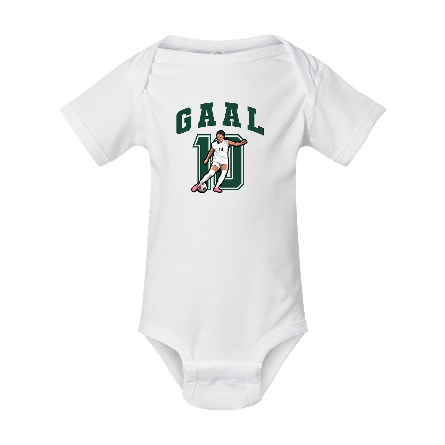 Baby Onesie — Number in White
