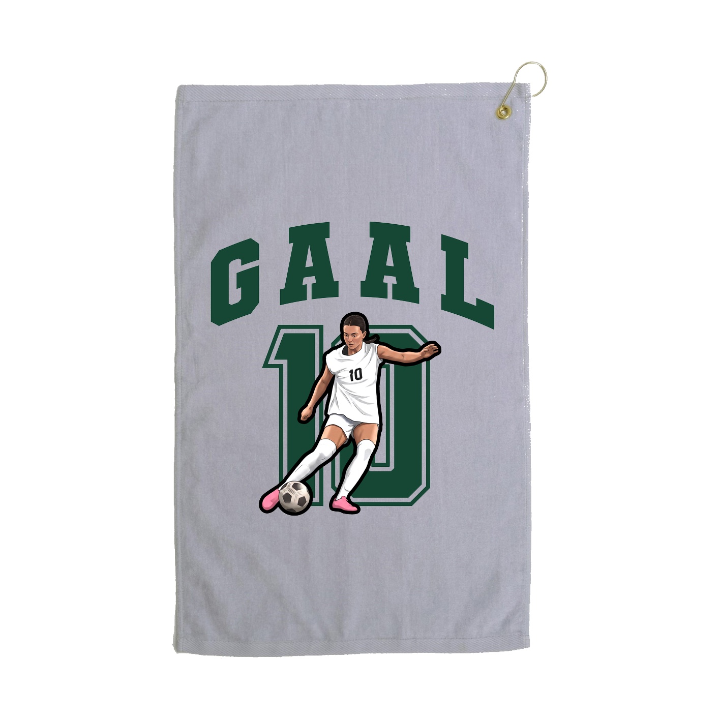 Golf Towel — Number in Grey