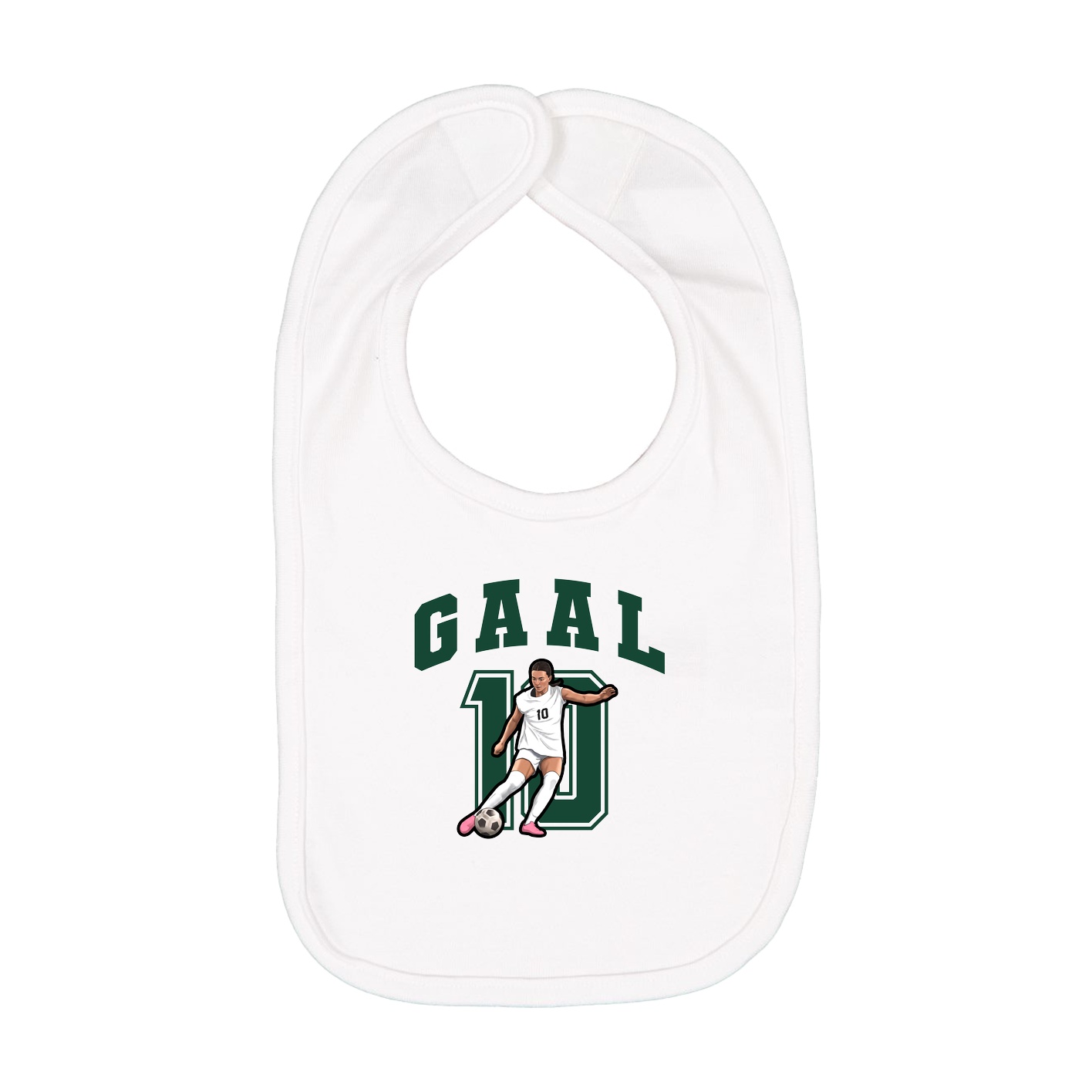 Infant Bib — Number in White