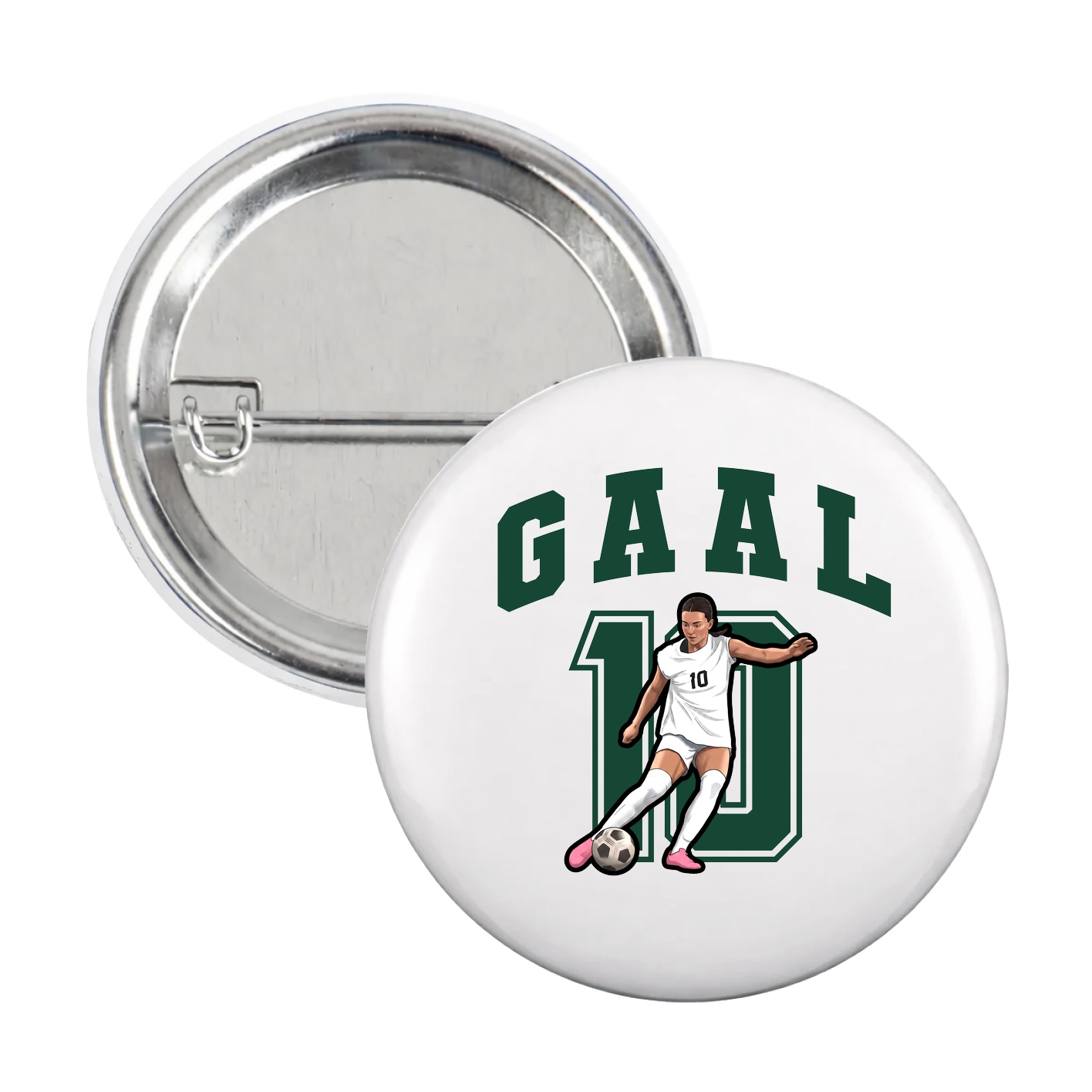 Game Day Button — Number in White