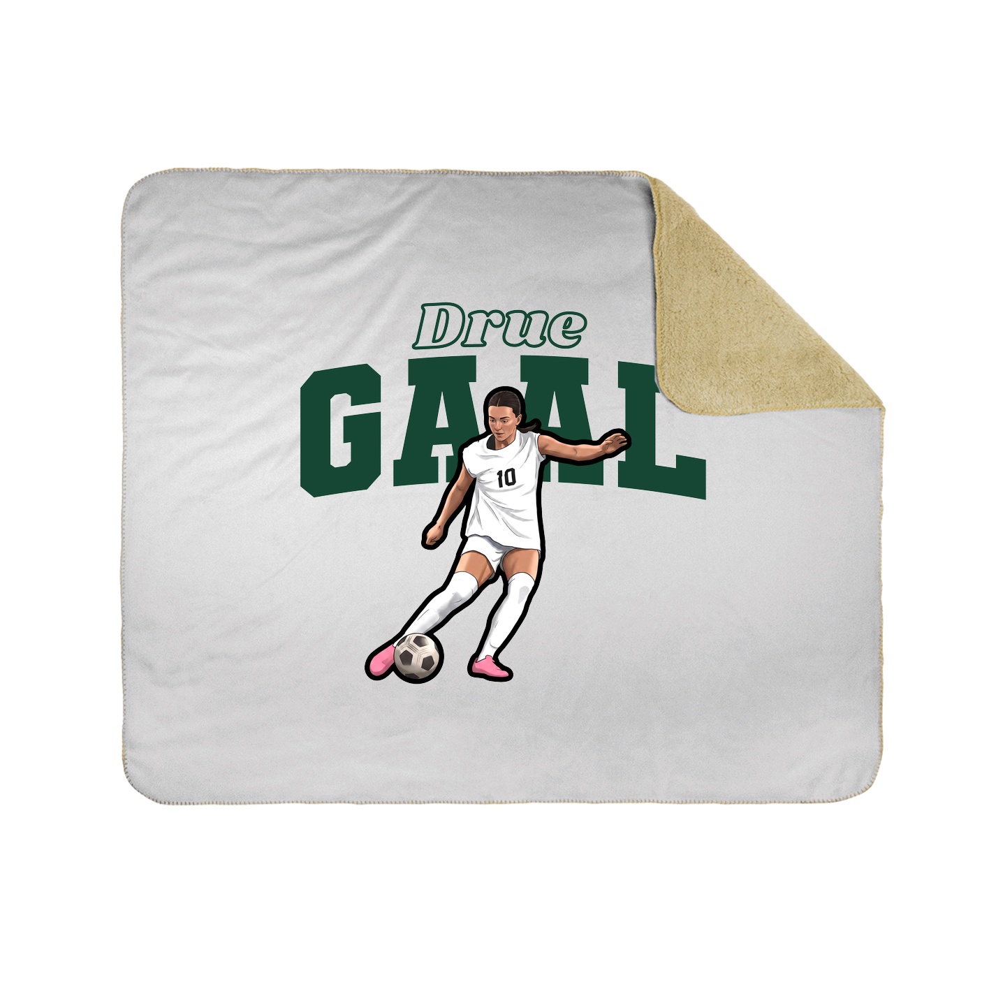 Throw Blanket — Name Arch in White