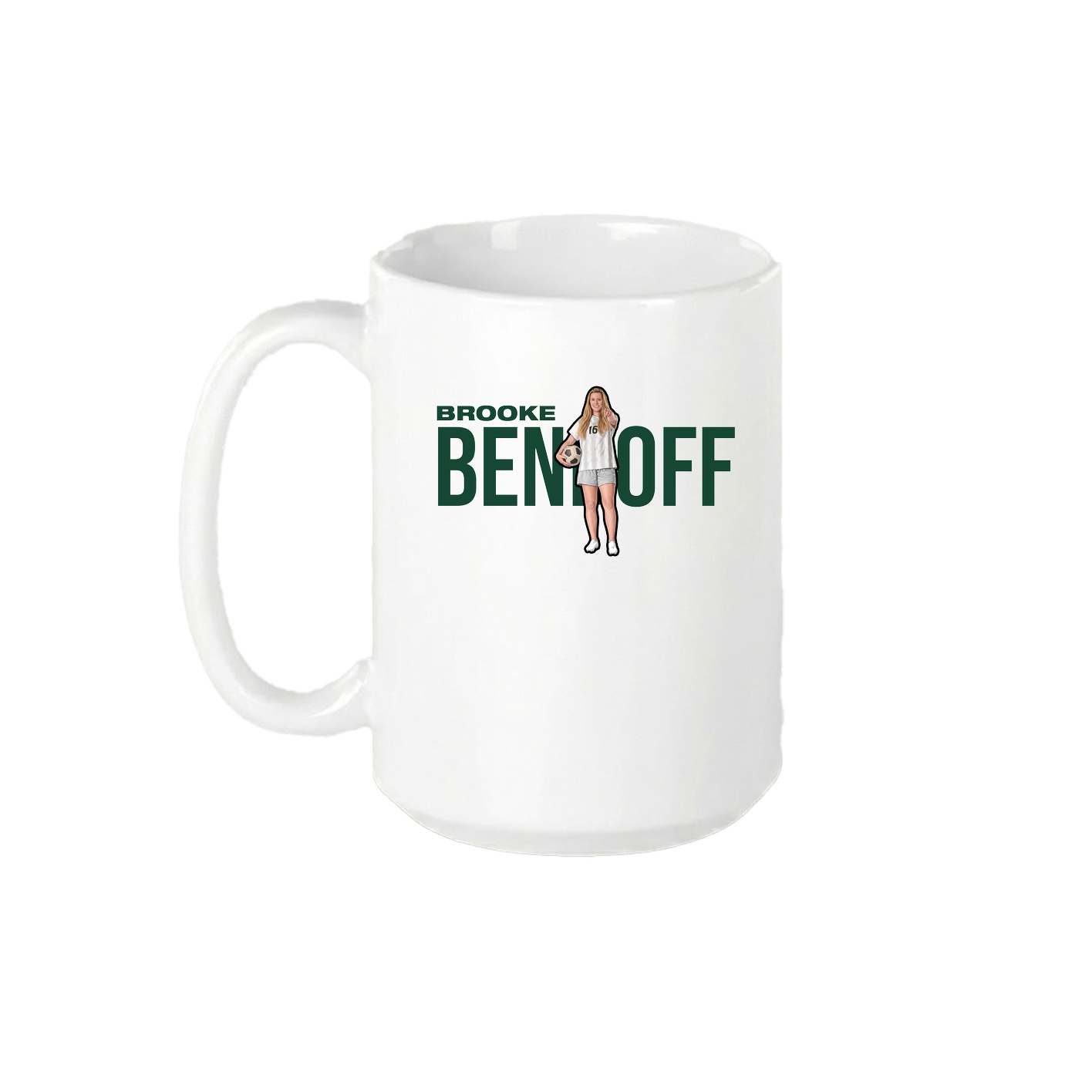 15oz Coffee Mug — Player Name in White