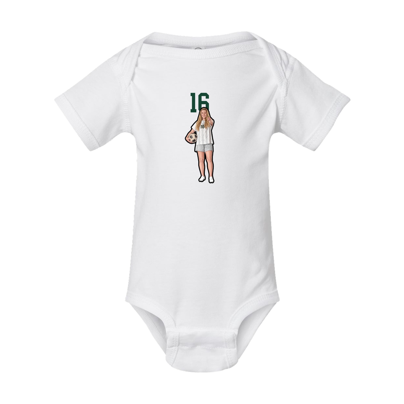 Baby Onesie — Number Top in White