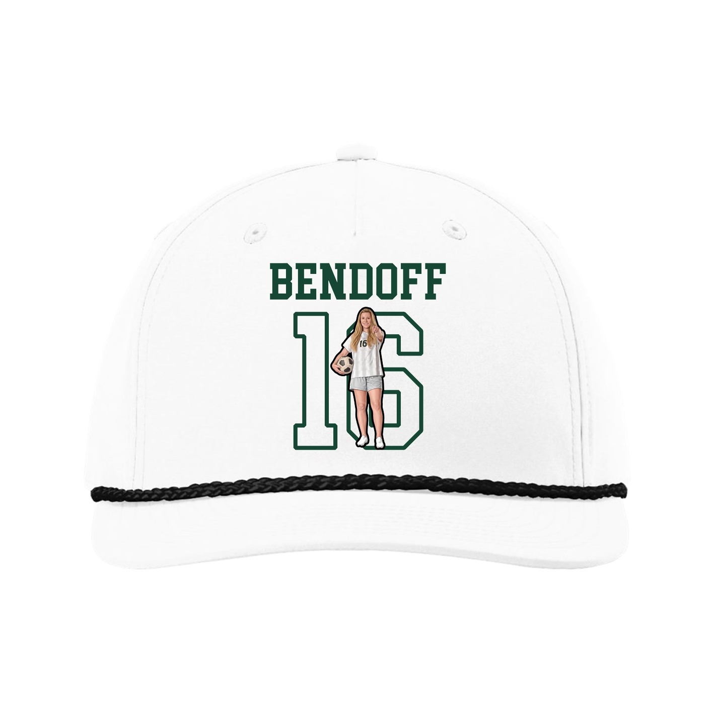 Five-Panel Classic Rope Cap — Shirsey in White
