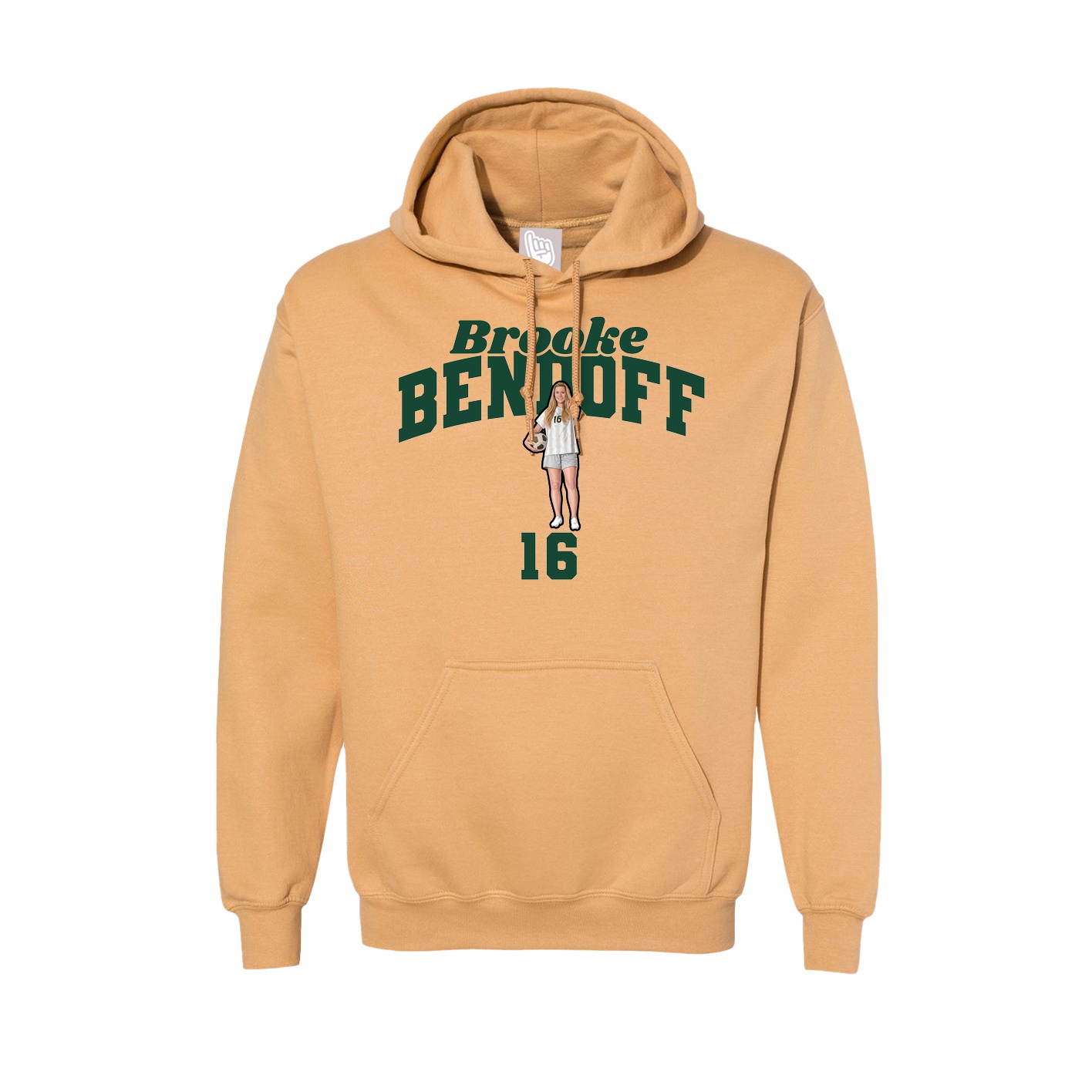 Hoodie — Signature Arch in Vegas Gold