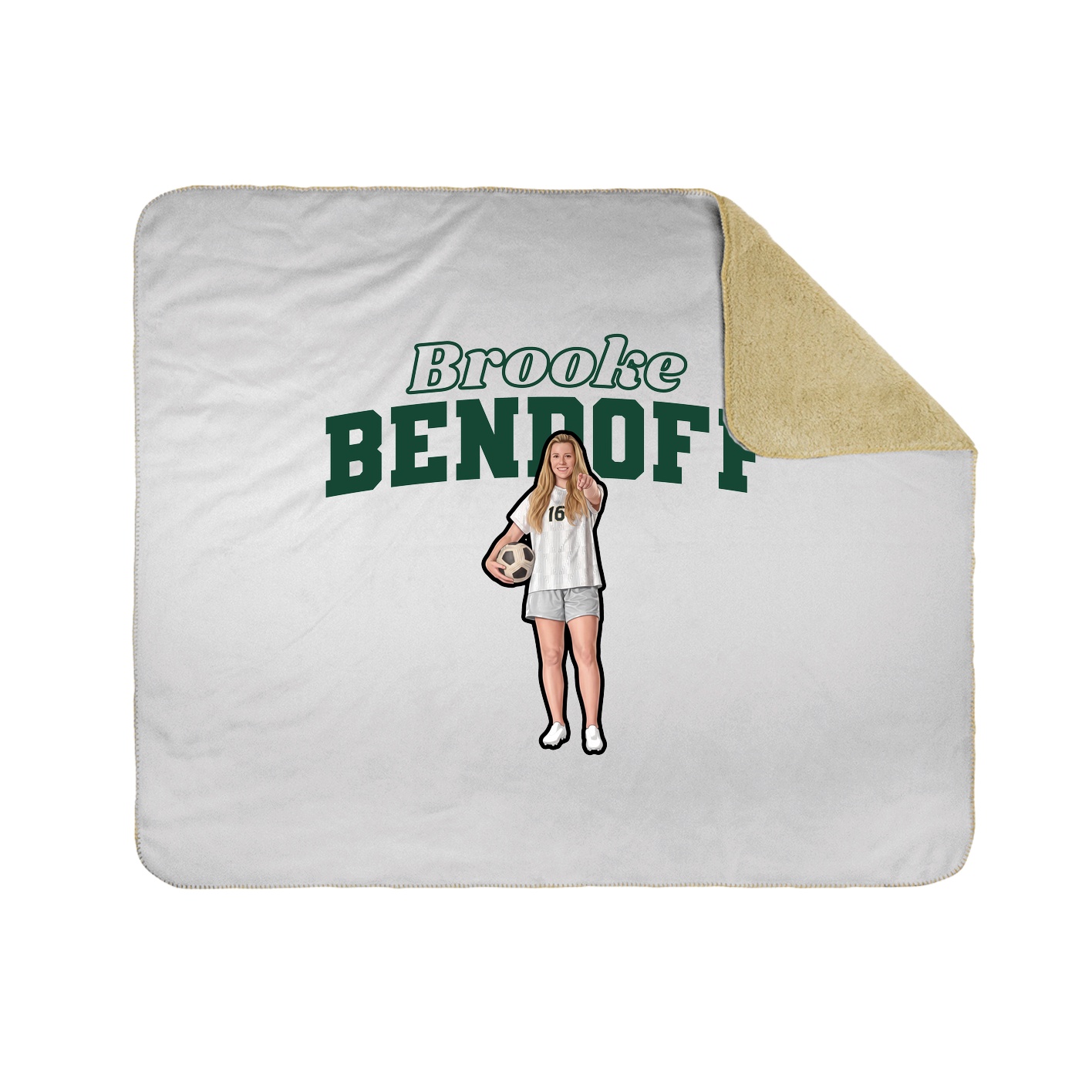 Throw Blanket — Name Arch in White