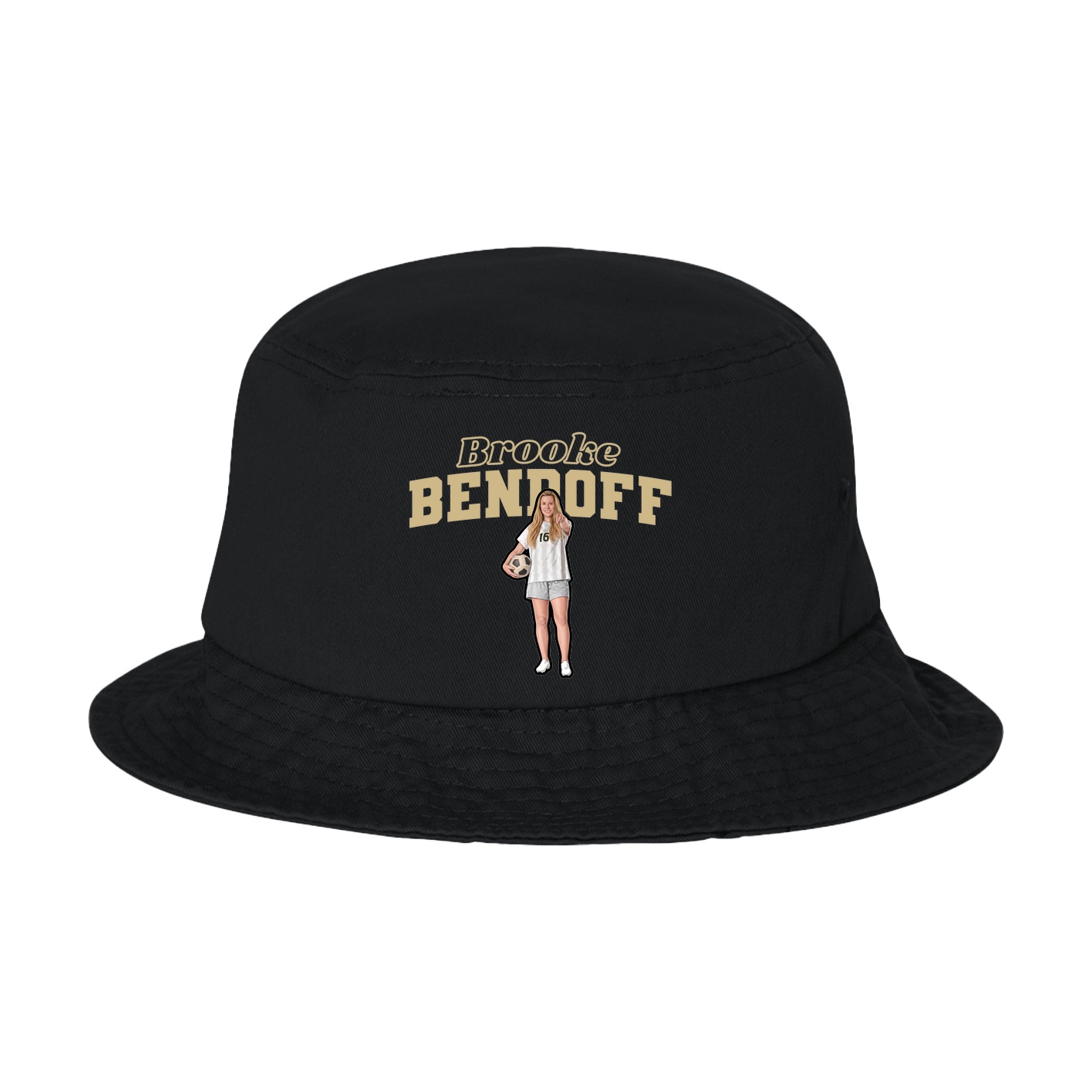 Bucket Cap — Name Arch in Black