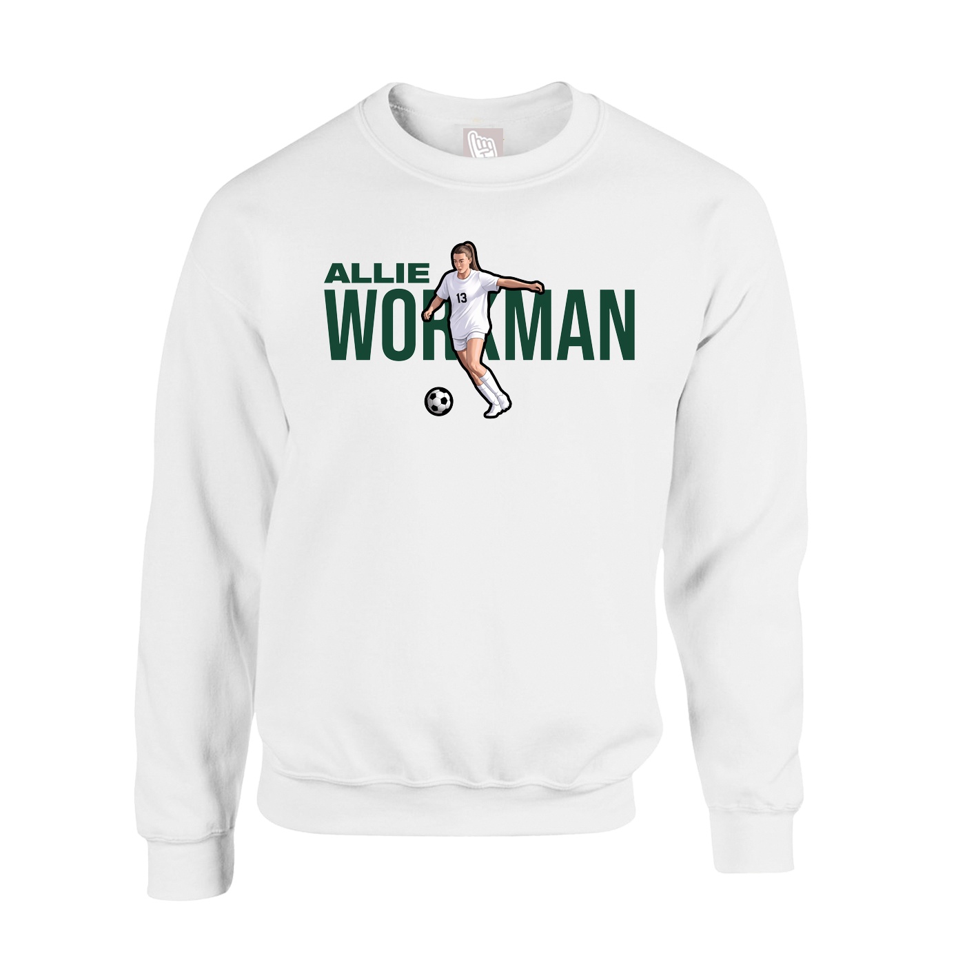 Fleece Crew — Player Name in White