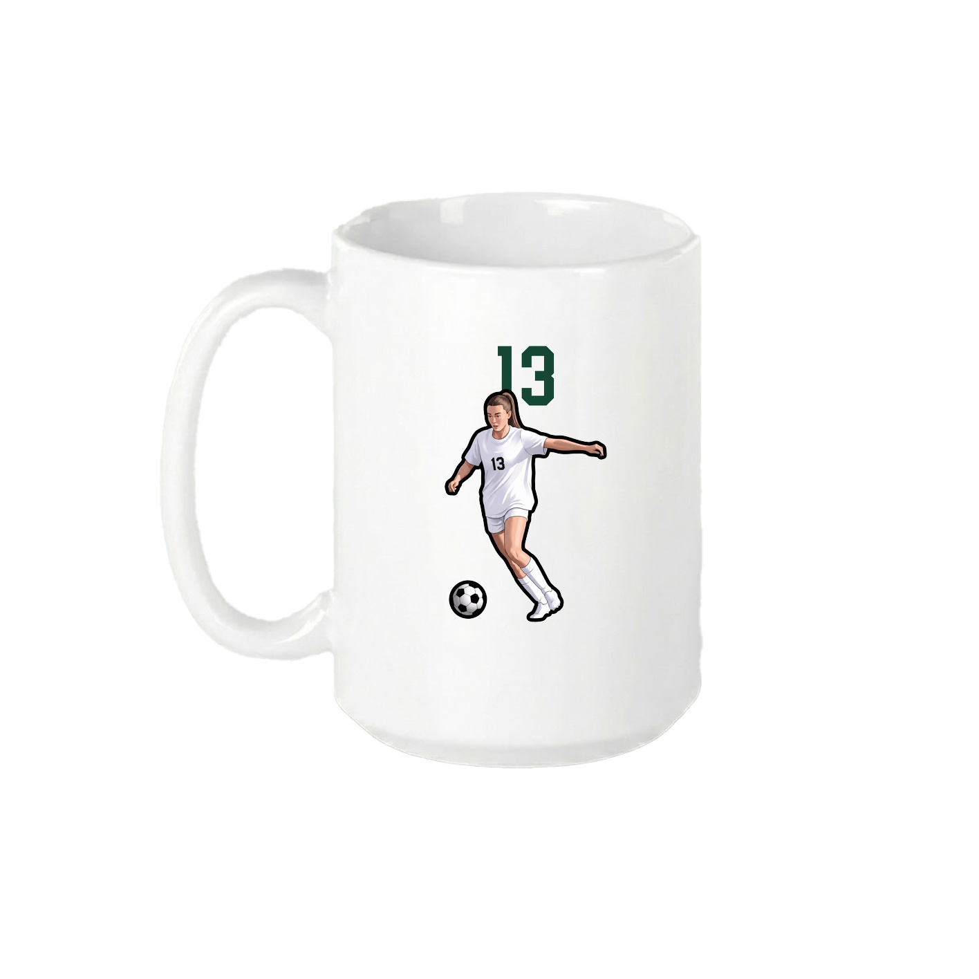 15oz Coffee Mug — Number Top in White