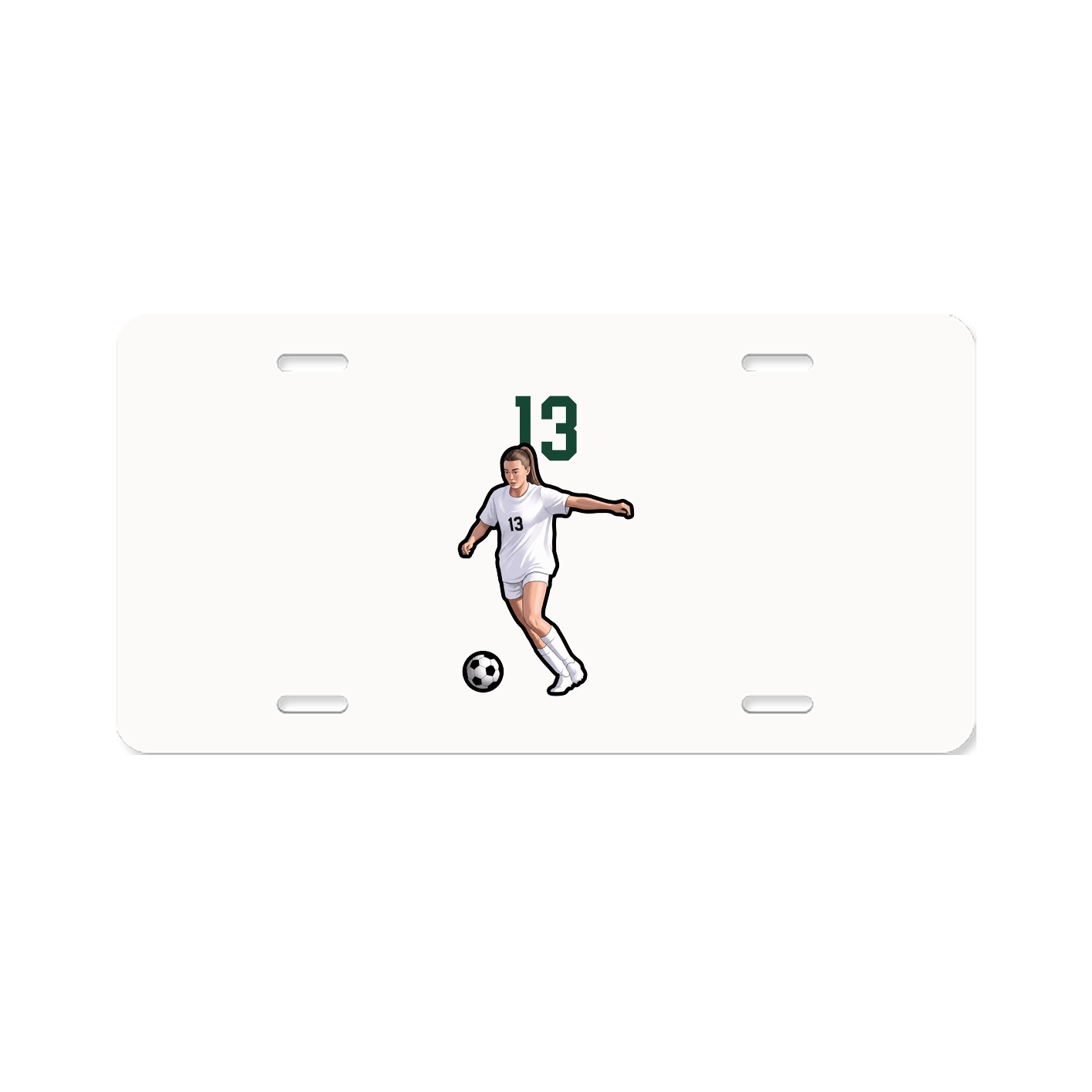License Plate — Number Top in Classic
