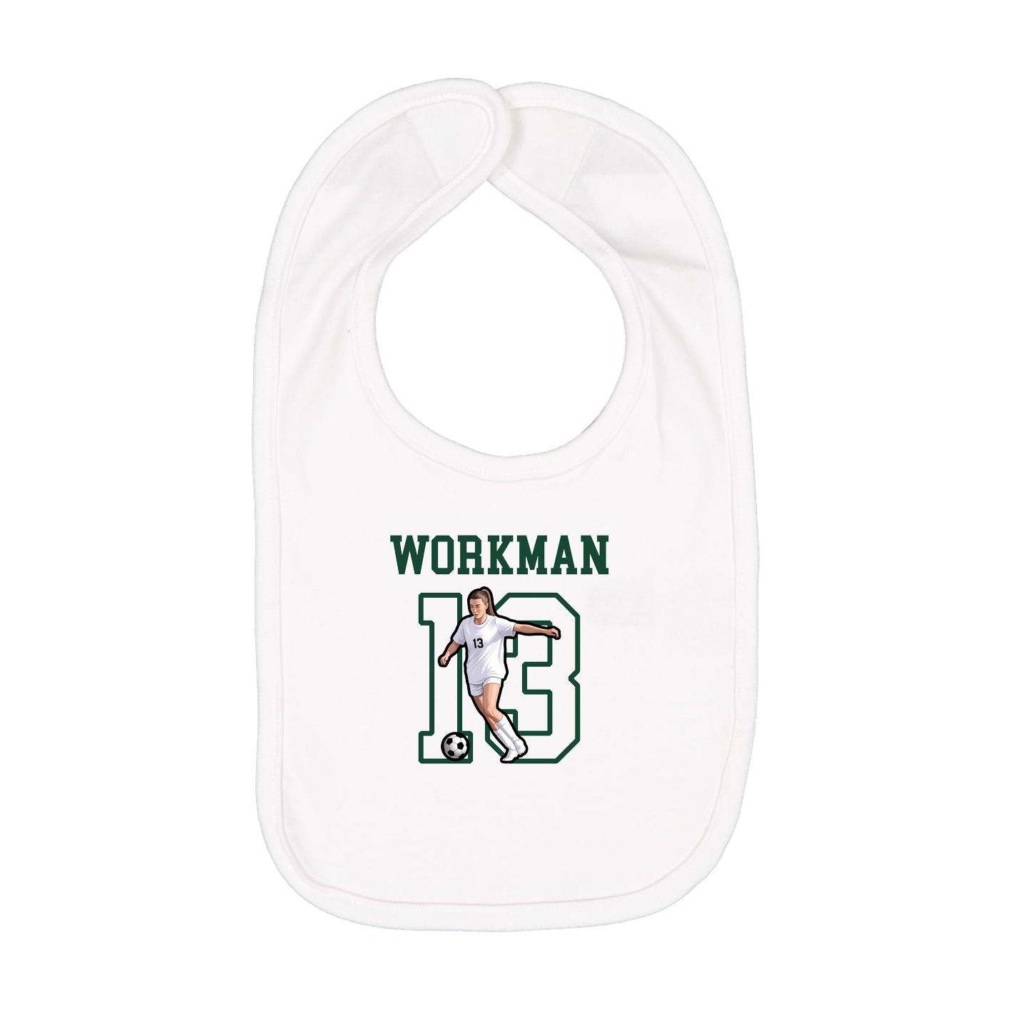 Infant Bib — Shirsey in White