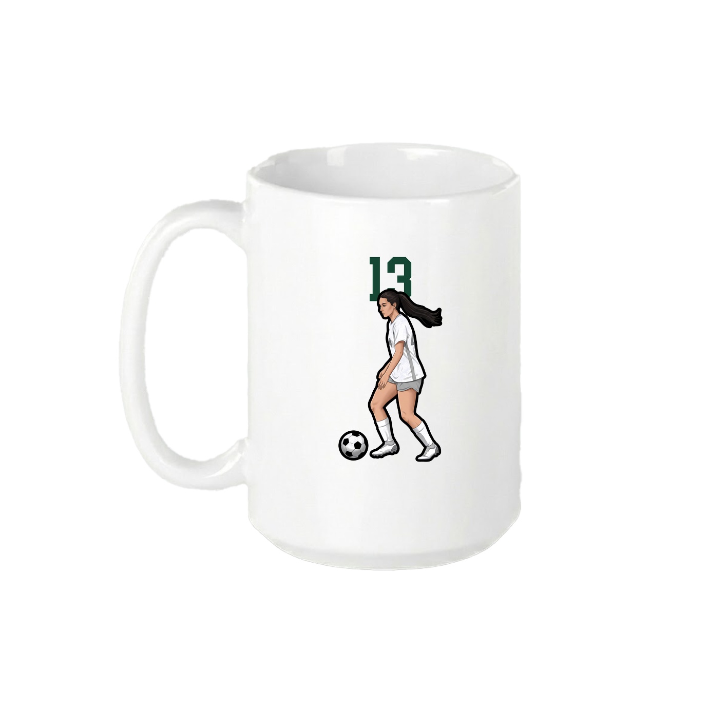 15oz Coffee Mug — Number Top in White
