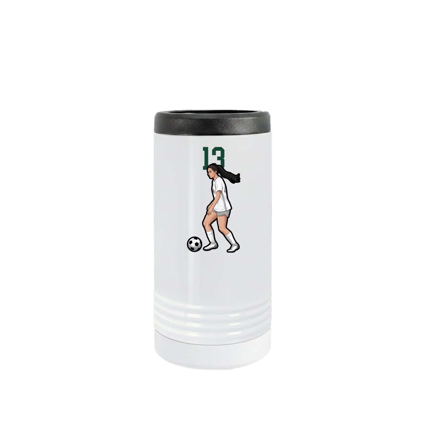 Slim Beverage Holder — Number Top in White