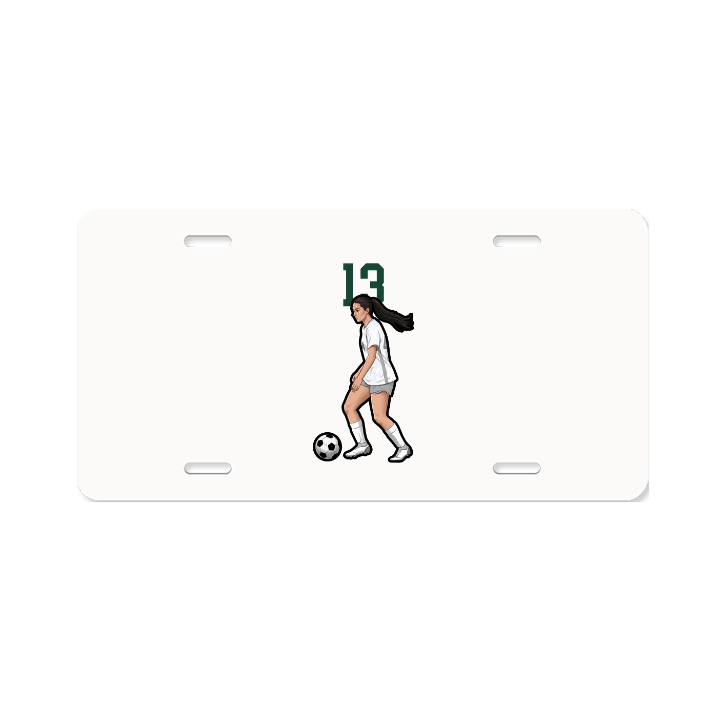 License Plate — Number Top in Classic