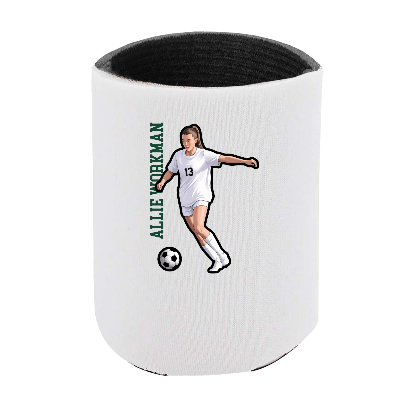 Can Holder — Name Vertical in White