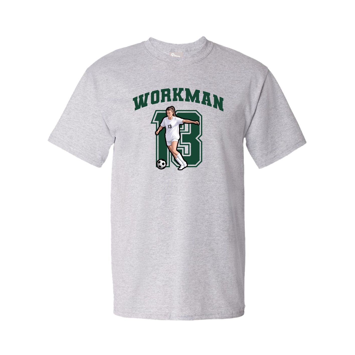 Youth Tee — Number in Grey