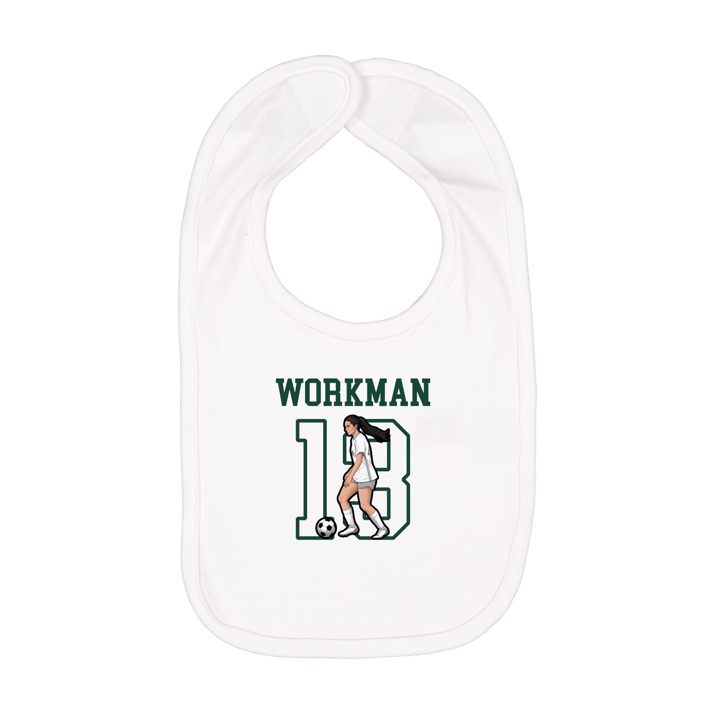 Infant Bib — Shirsey in White