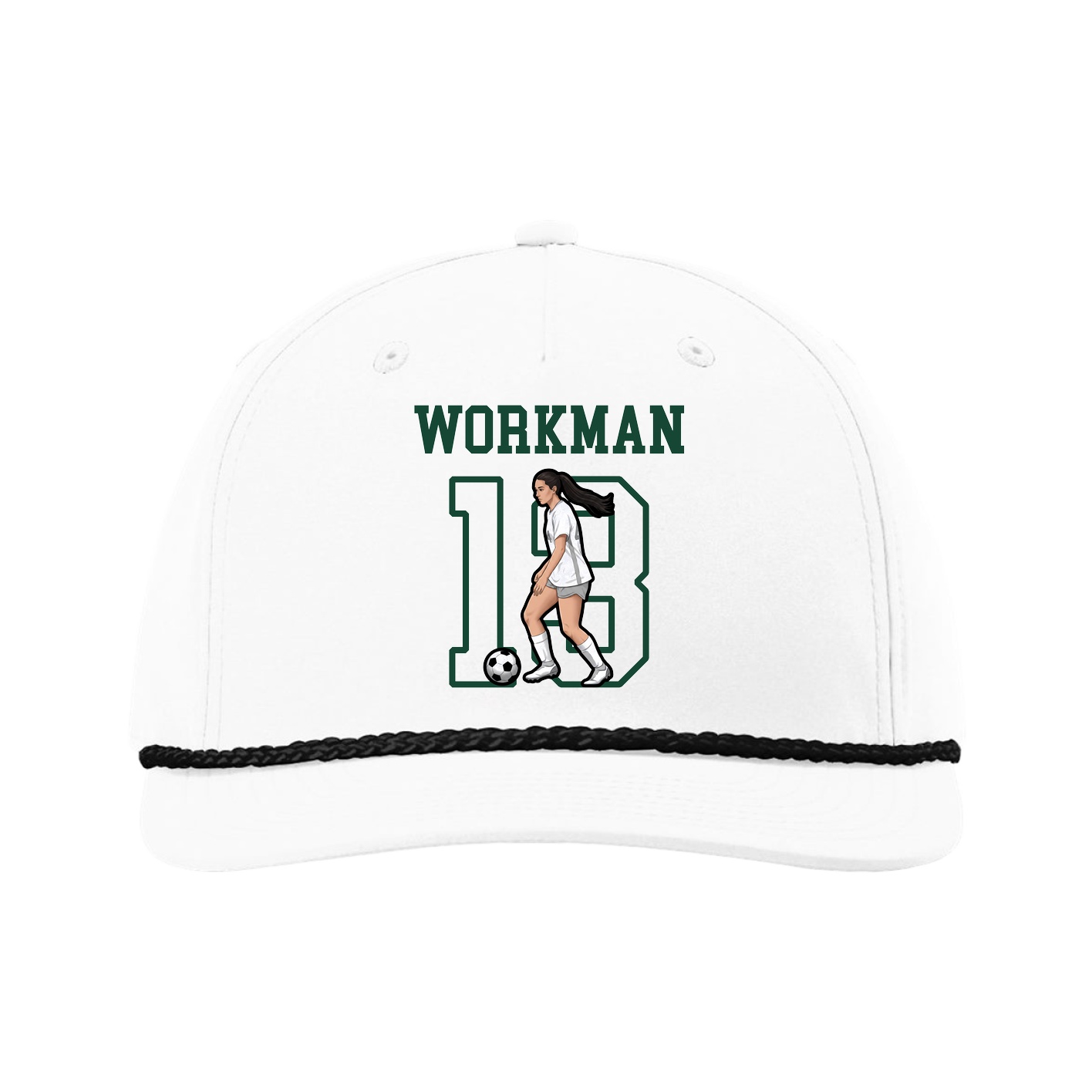 Five-Panel Classic Rope Cap — Shirsey in White