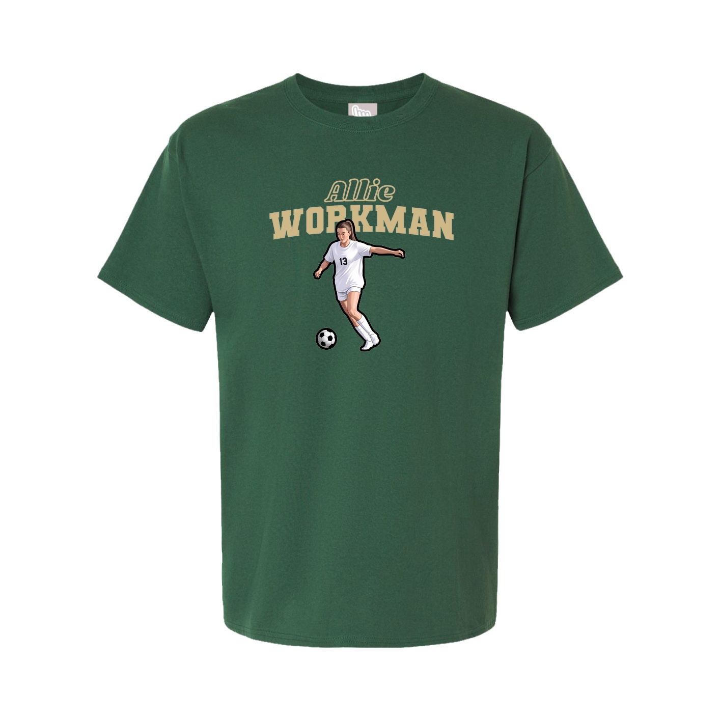 Youth Tee — Name Arch in Green