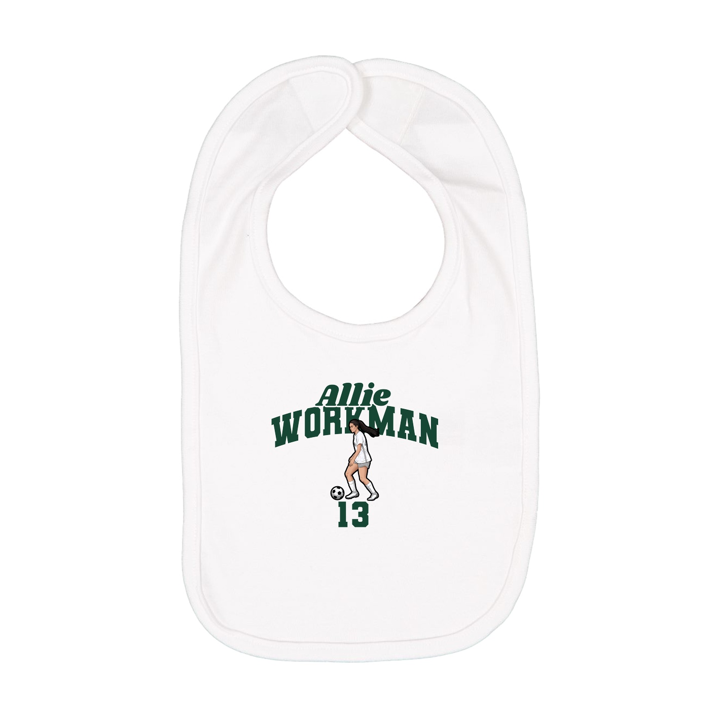 Infant Bib — Signature Arch in White