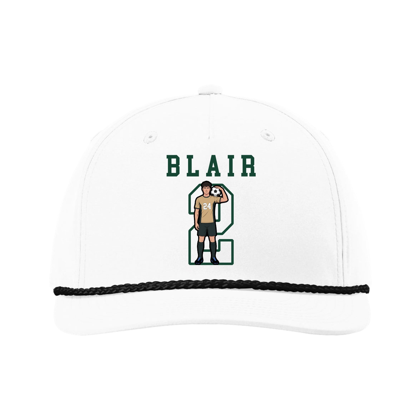Five-Panel Classic Rope Cap — Shirsey in White