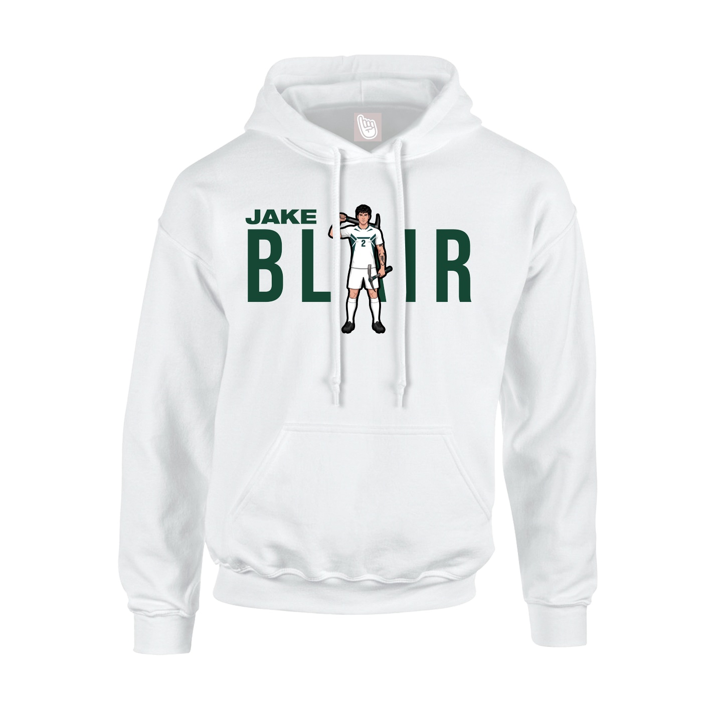 Youth Hoodie — Player Name in White