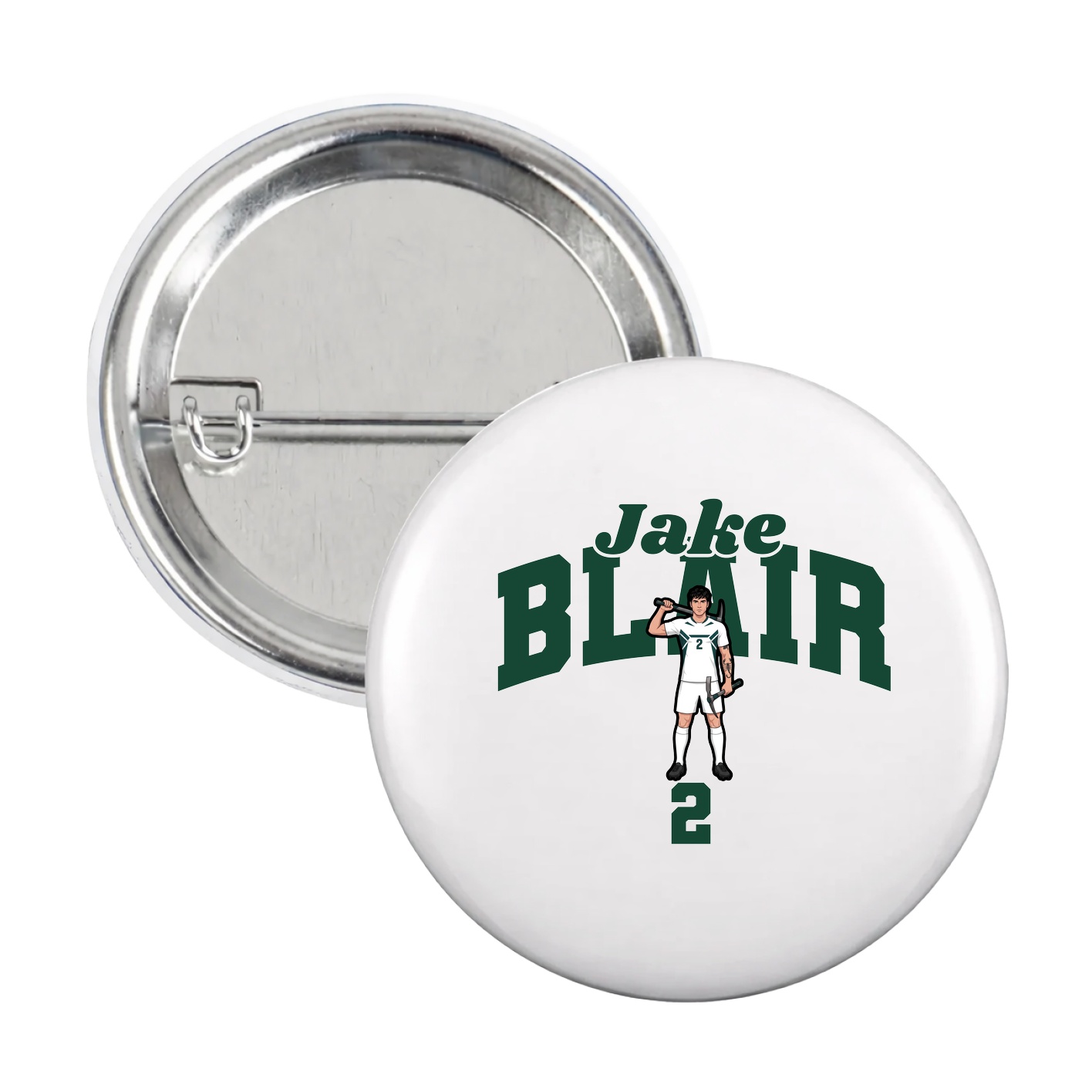Game Day Button — Signature Arch in White