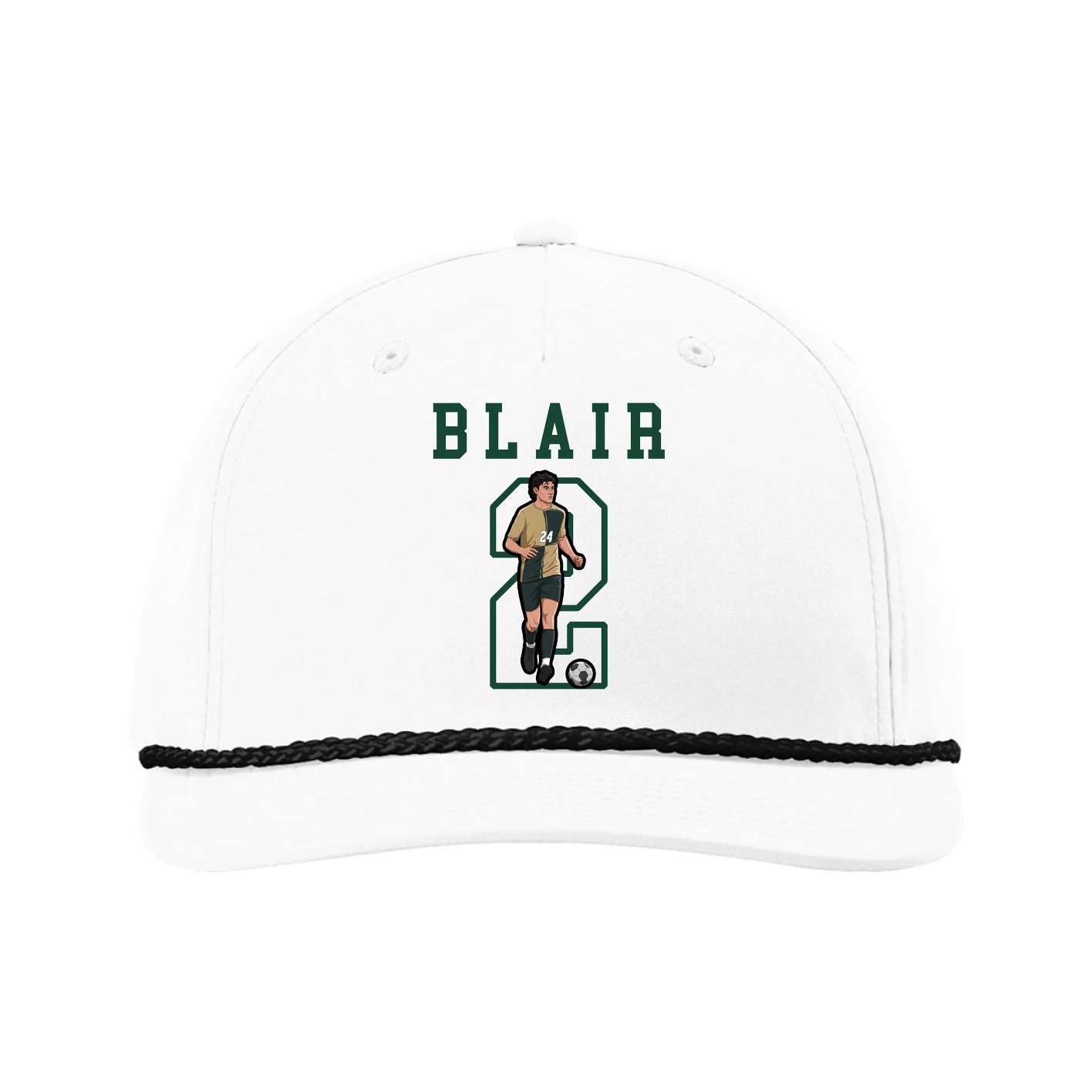Five-Panel Classic Rope Cap — Shirsey in White