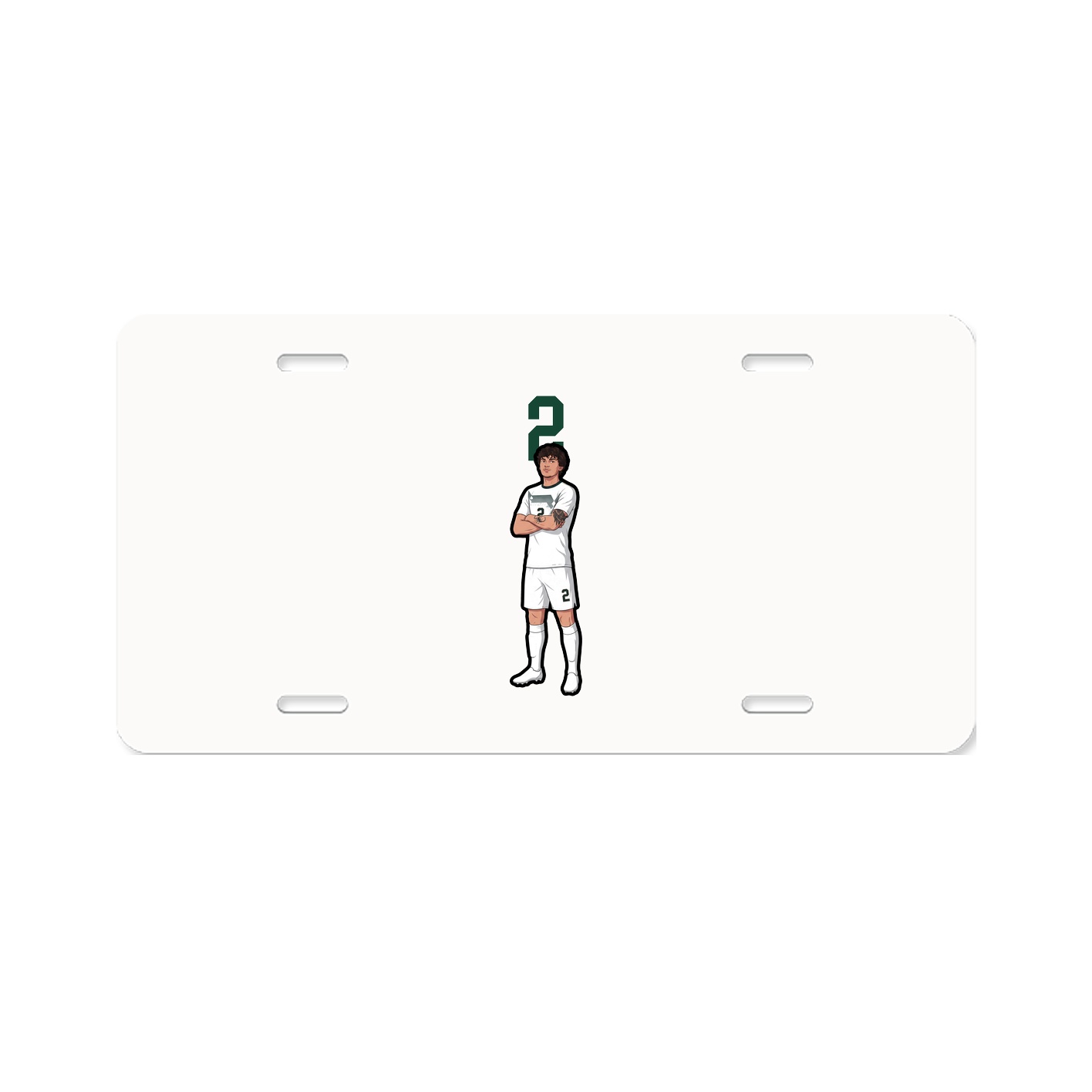 License Plate — Number Top in Classic