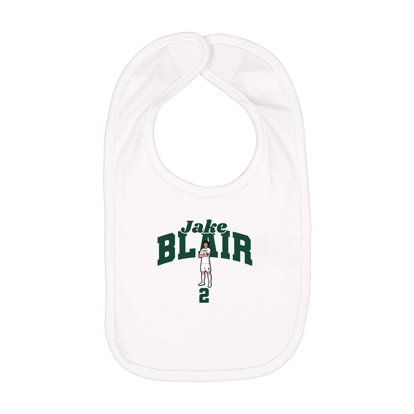 Infant Bib — Signature Arch in White